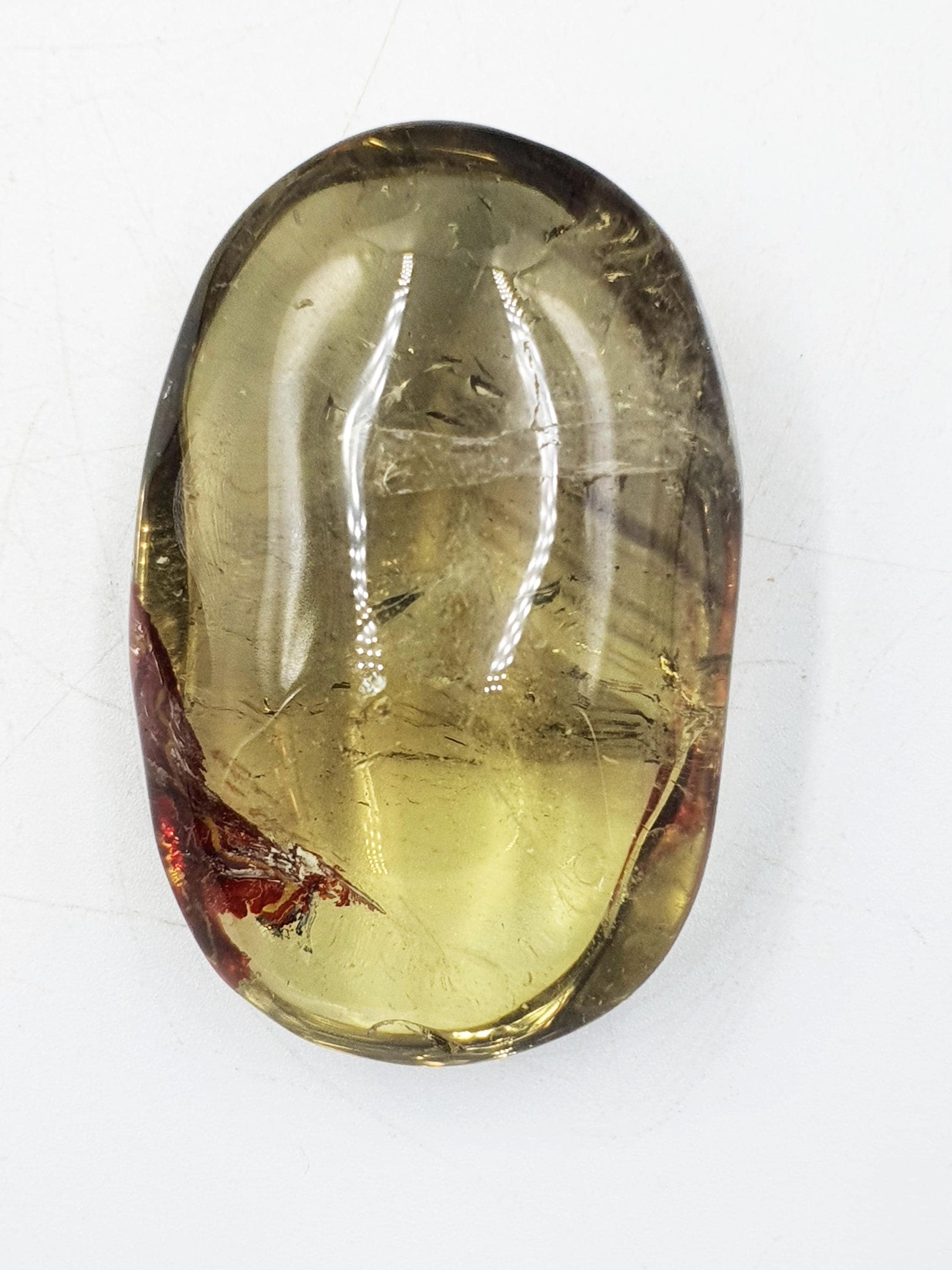 Sparkly Citrine Palm with Red Hematite inclusions / Unique Citrine Palm Stone / Meditation Palm / Reiki Crystal Healing - 90g