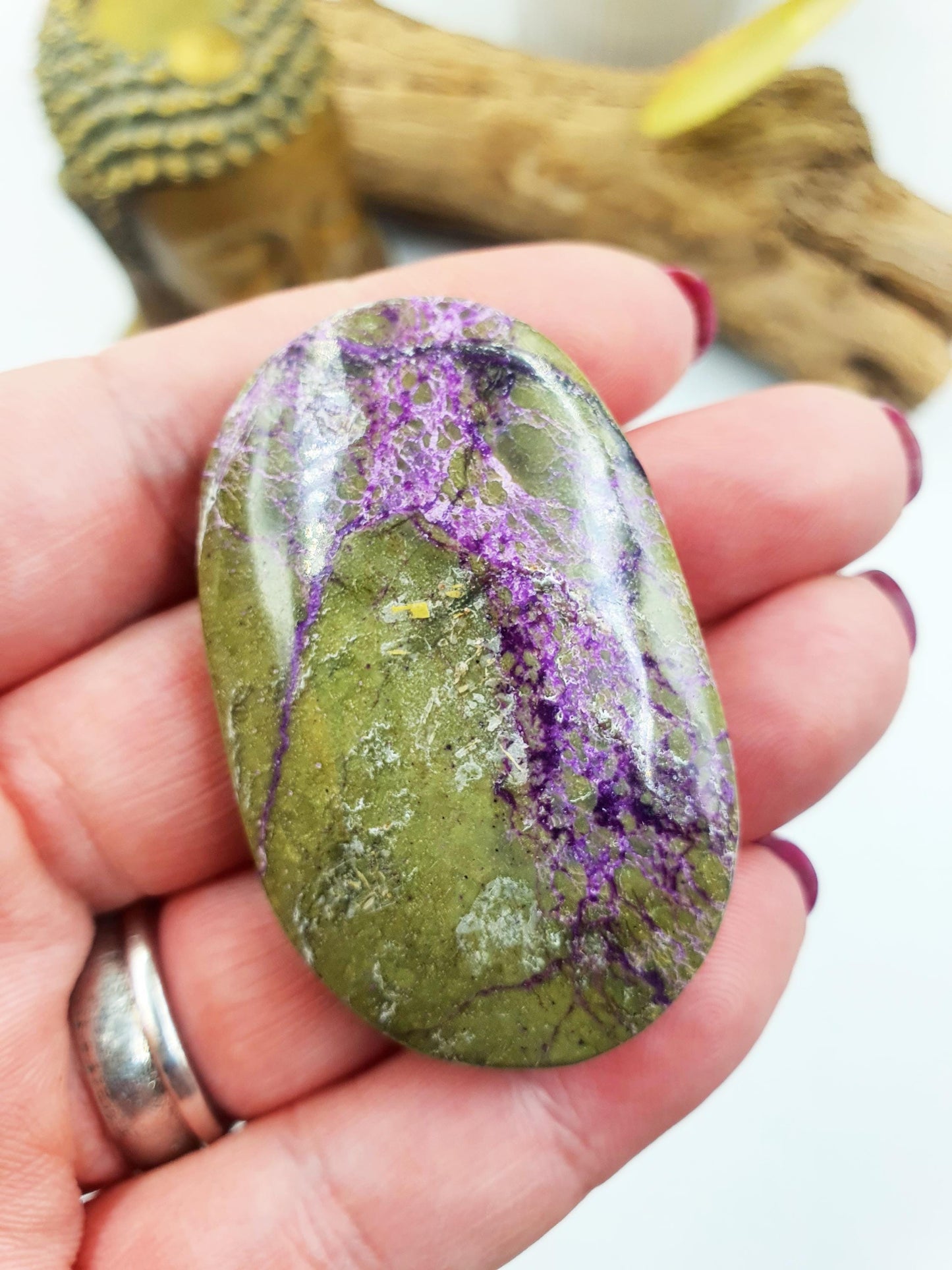 Little Stunning Atlantisite Palm / Atlantisite Palm Stone / Collectors Crystal Palm / Reiki Crystal Palm / Meditation Stone - 30g