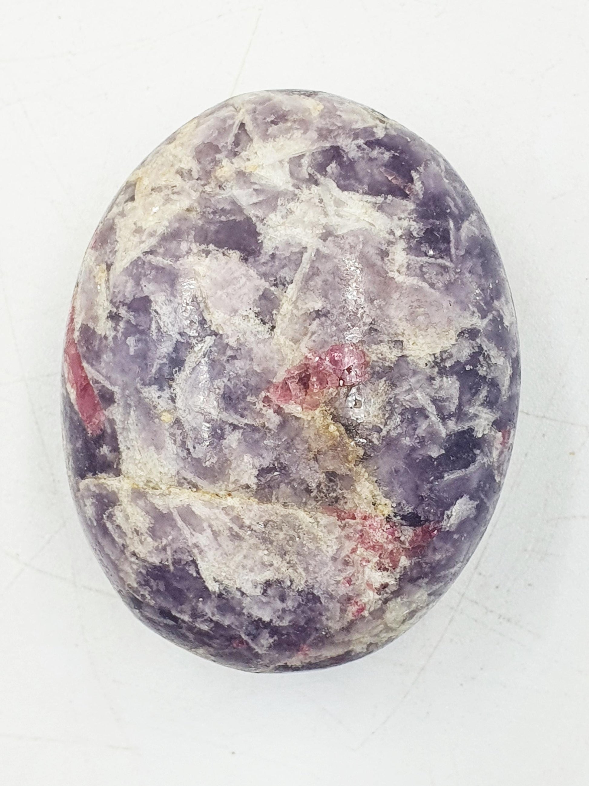 Pretty Unicorn Stone Palm / Unicorn Palm Stone / Pegmatite Palm / Pocket Crystal / Meditation Palm / Reiki Crystal Palm - 70g