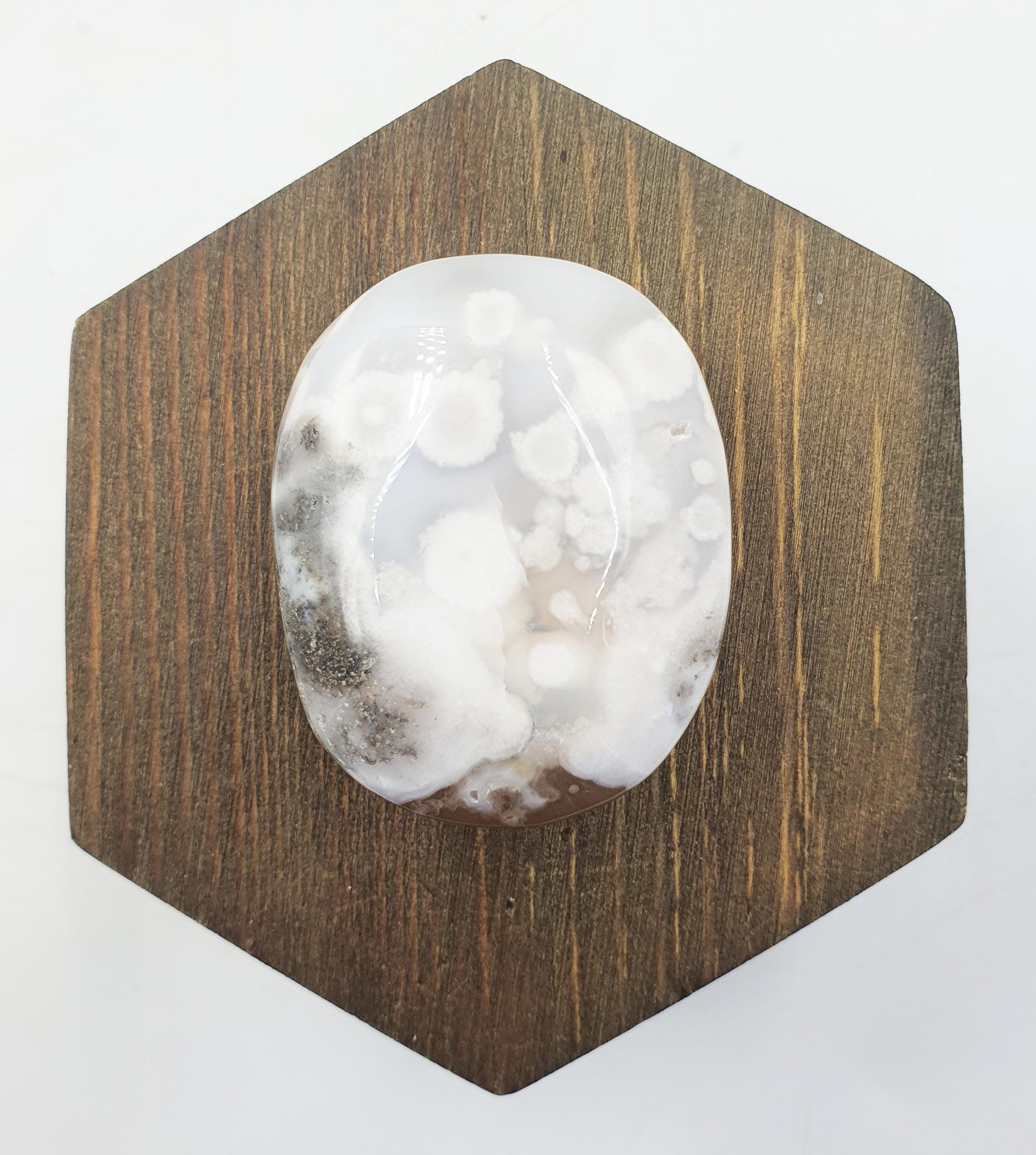 Cute Little Flower Agate Palm / Sakura Palm / Sakura Palm Stone / Flower Agate Palm Stone / Healing Palmstone / Meditation Palm - 62g