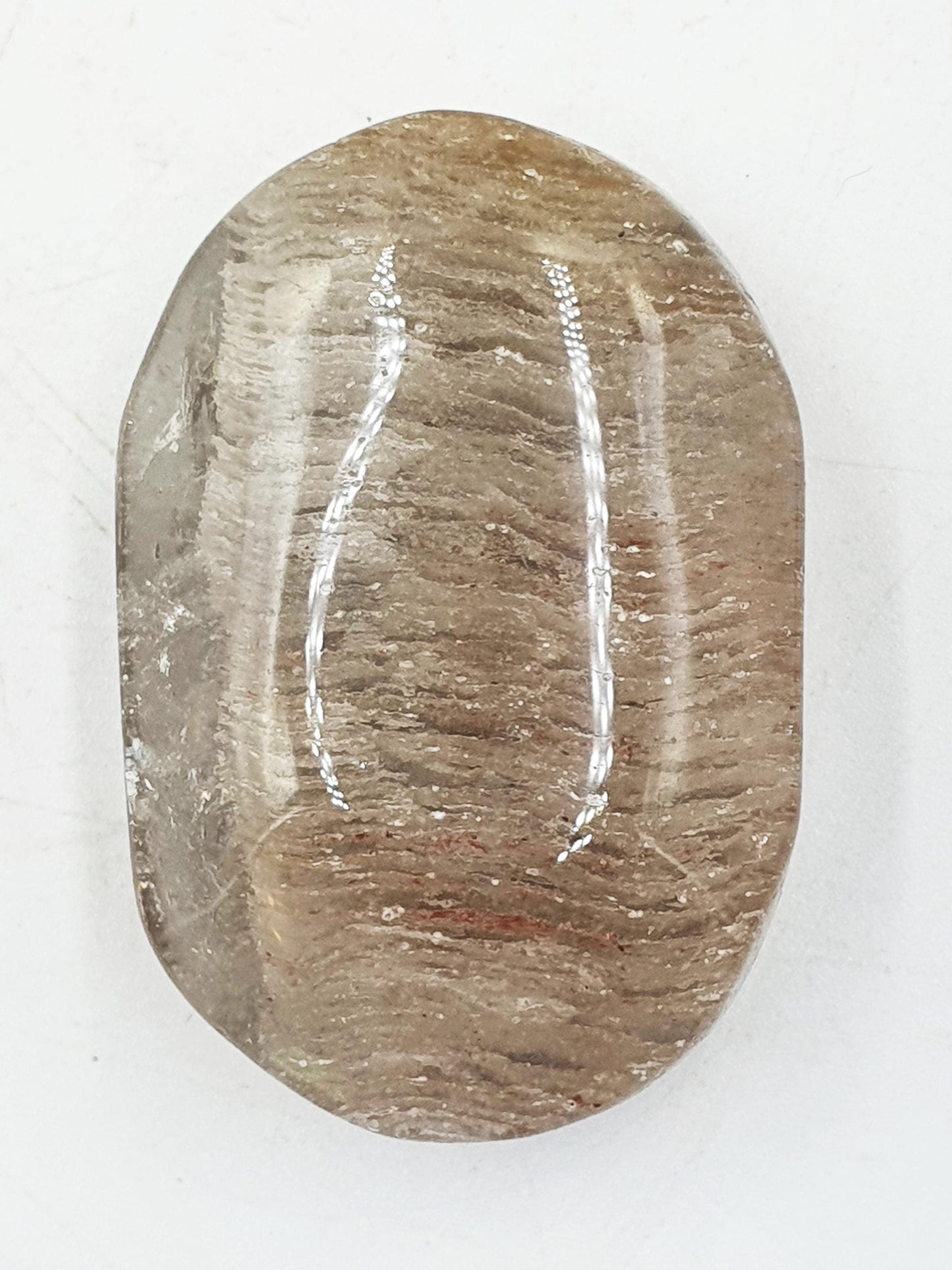High Grade Sparkly Thousand Layer Palm with rainbow - Thousand Layer (Lodolite) Palm Stone / Meditation Palm / Reiki Crystal Palm - 40g
