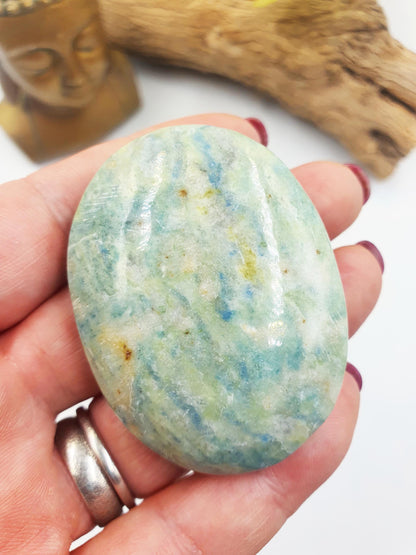 Hackmanite Palm / Hackmanite Palm Stone / Hackmanite Meditation Palm / Pink UV Reactive Palm / Reiki Crystal Palm - 75g