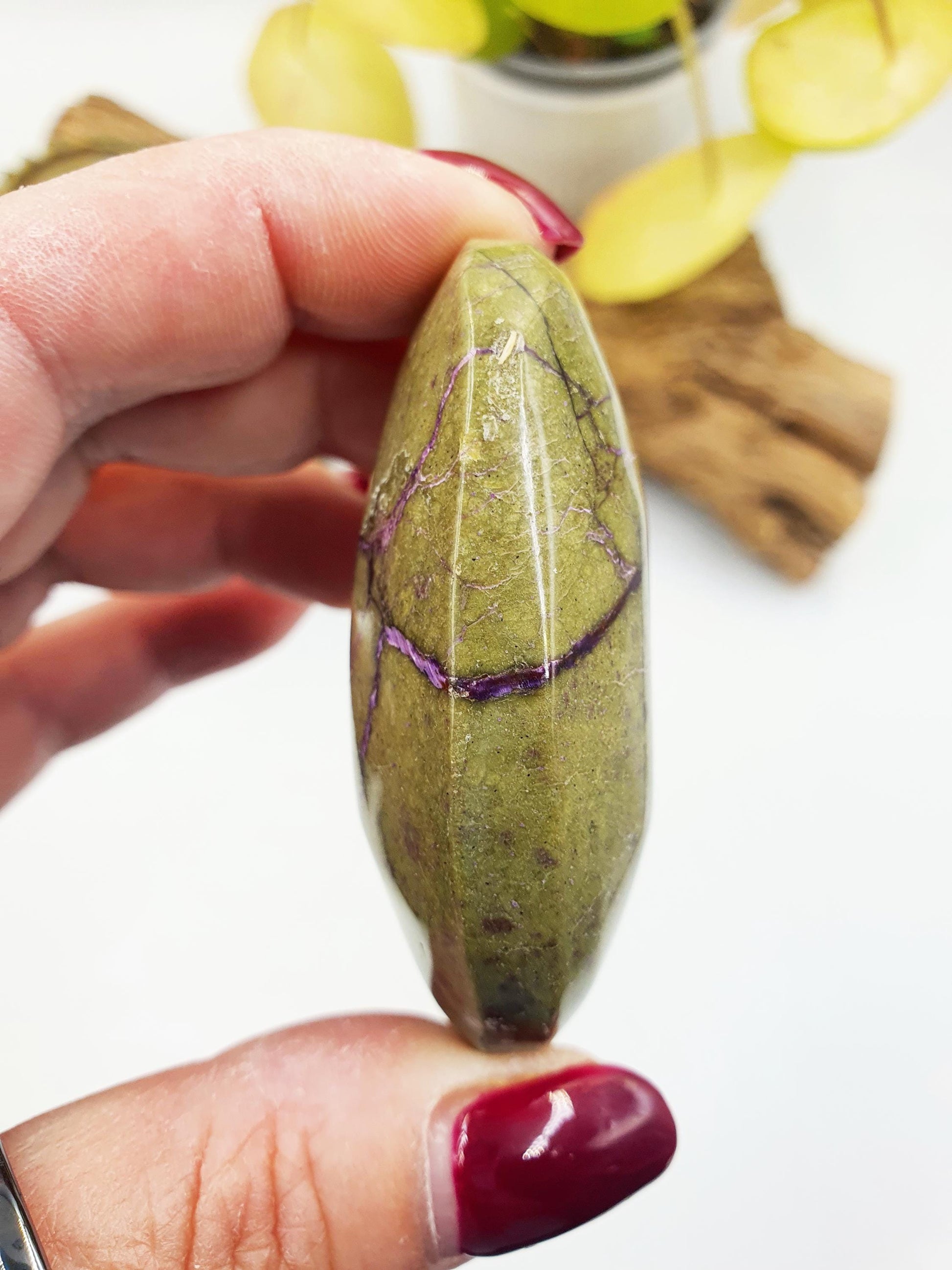 Beautiful Atlantisite Palm / Atlantisite Palm Stone / Collectors Crystal Palm / Reiki Crystal Palm / Meditation Stone - 65g