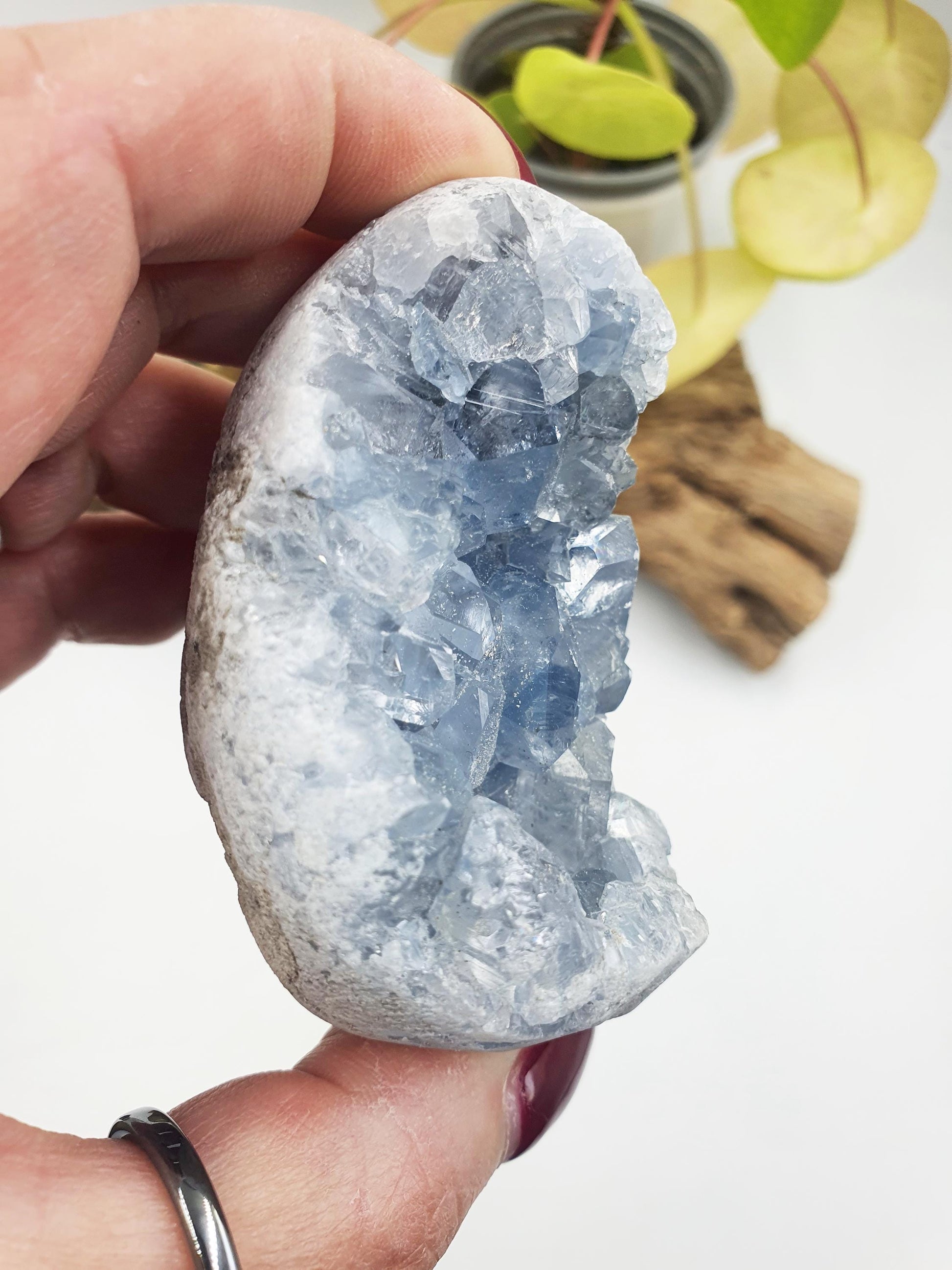 Large Raw Celestite / Raw spherical Celestite / Celestite Geode / Celestite Specimen - 260g