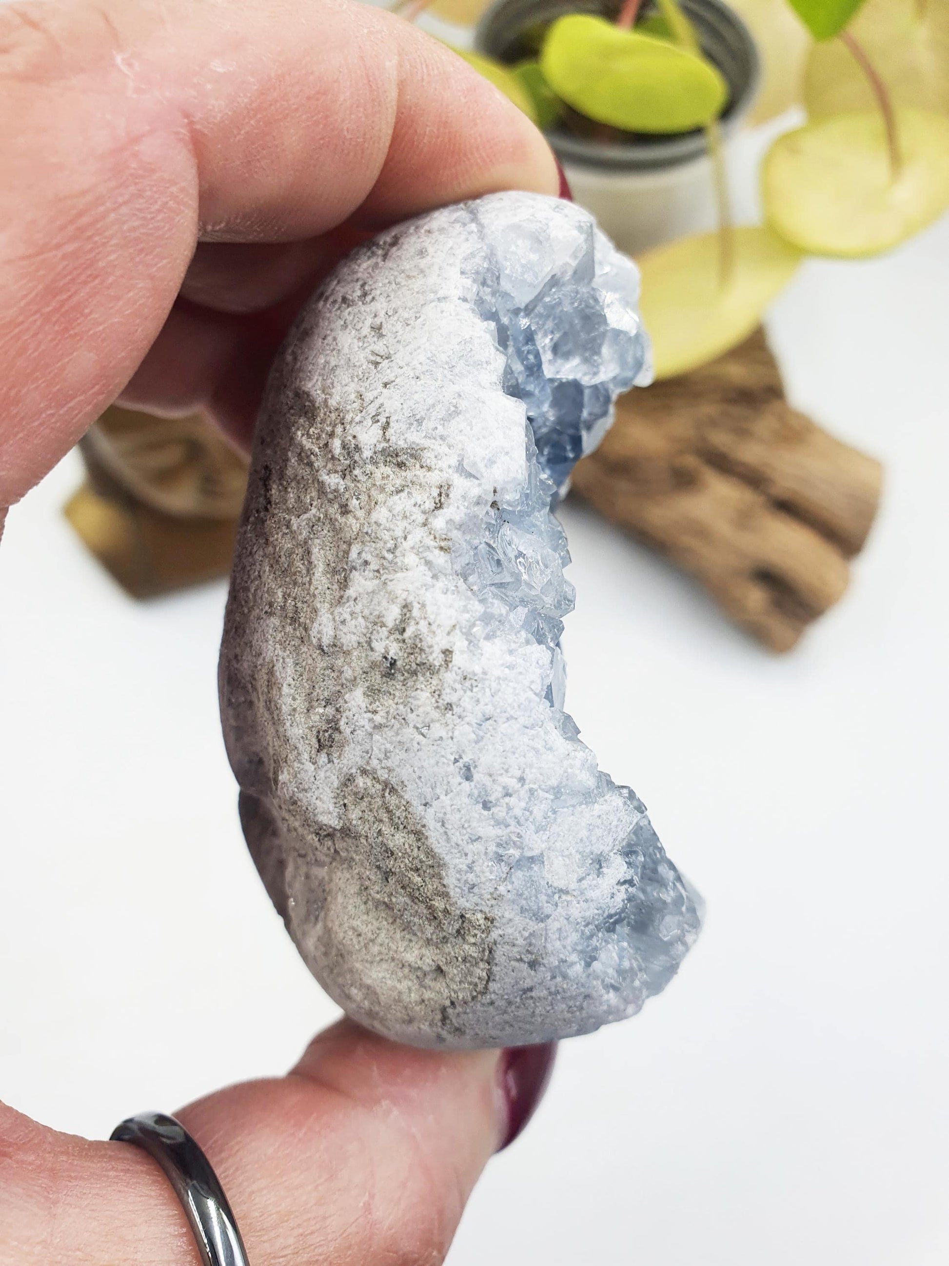 Large Raw Celestite / Raw spherical Celestite / Celestite Geode / Celestite Specimen - 260g