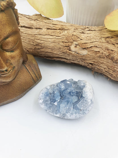 Large Raw Celestite / Raw spherical Celestite / Celestite Geode / Celestite Specimen - 260g
