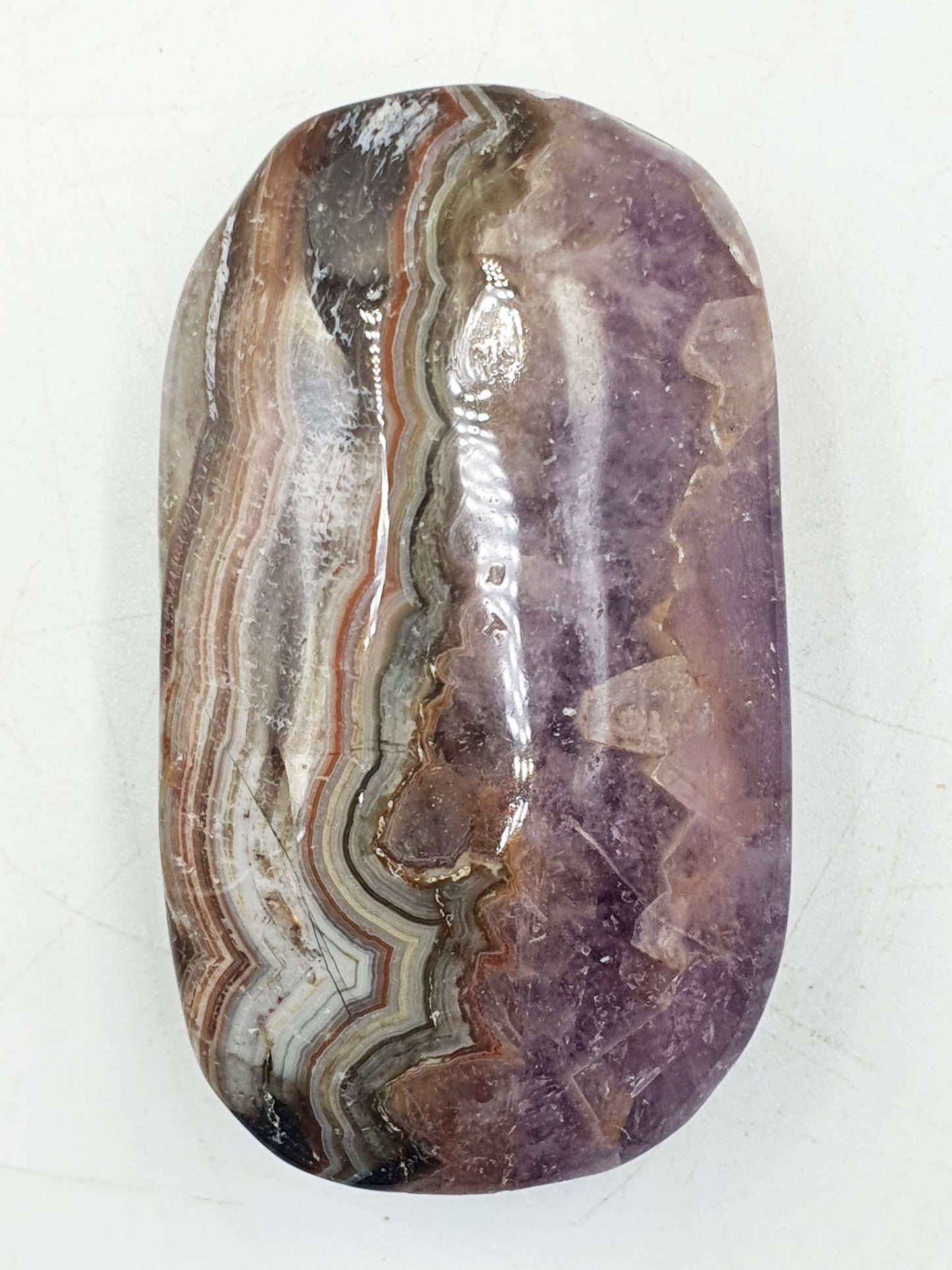 Beautiful Amethyst Agate Palm / Amethyst Agate Palm Stone / Amethyst Palm / Amethyst Agate / Reiki Crystal Palm - 65g