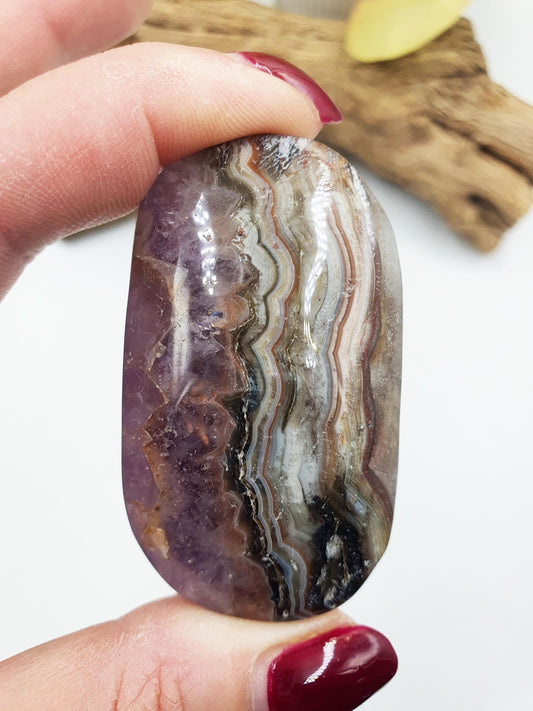 Beautiful Amethyst Agate Palm / Amethyst Agate Palm Stone / Amethyst Palm / Amethyst Agate / Reiki Crystal Palm - 65g