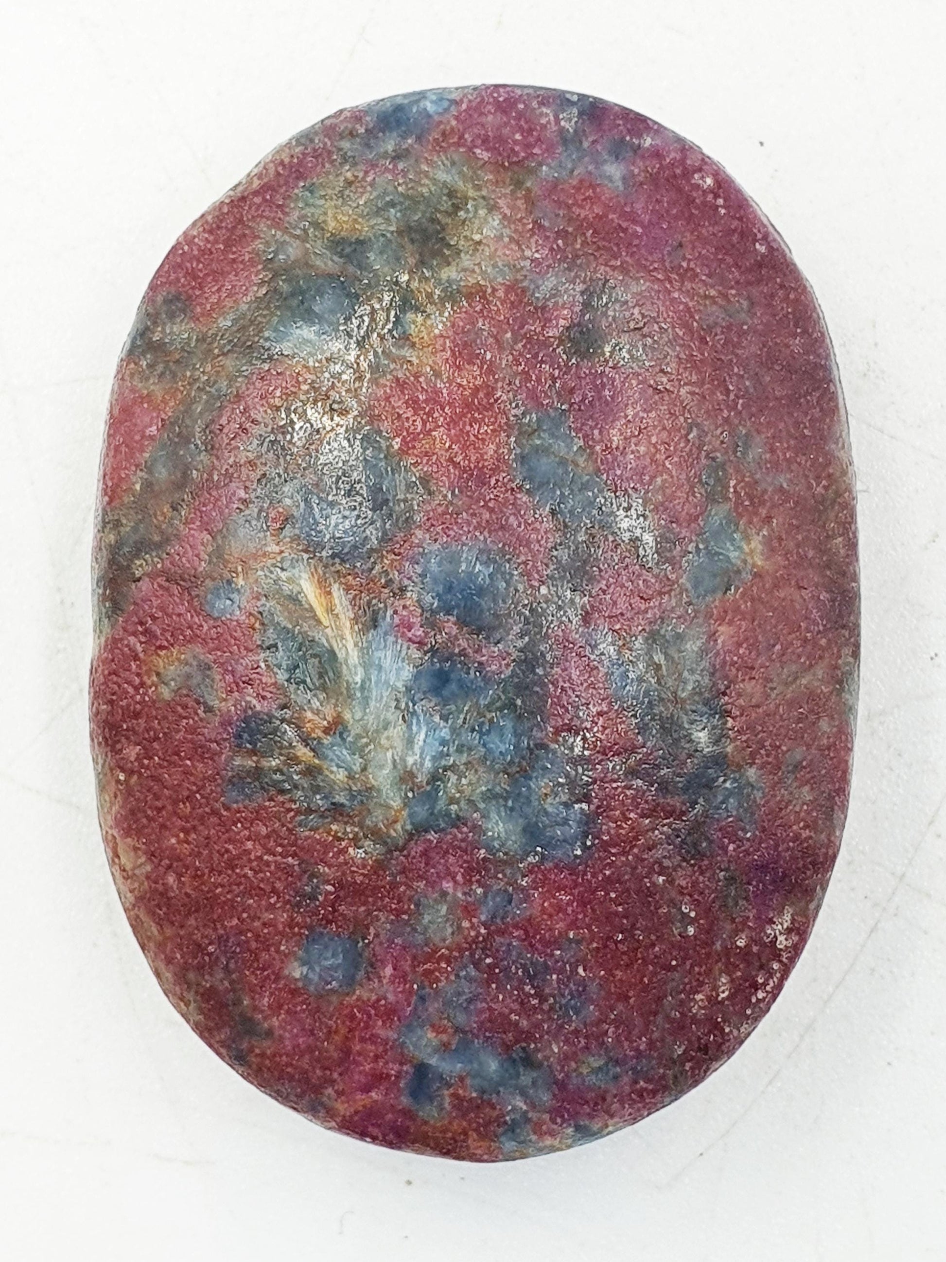 Ruby in Fuchsite Palm / Ruby in Fuchsite Palm Stone / UV Reactive Palm / Meditation Palm / Reiki Crystal Palm - 45g