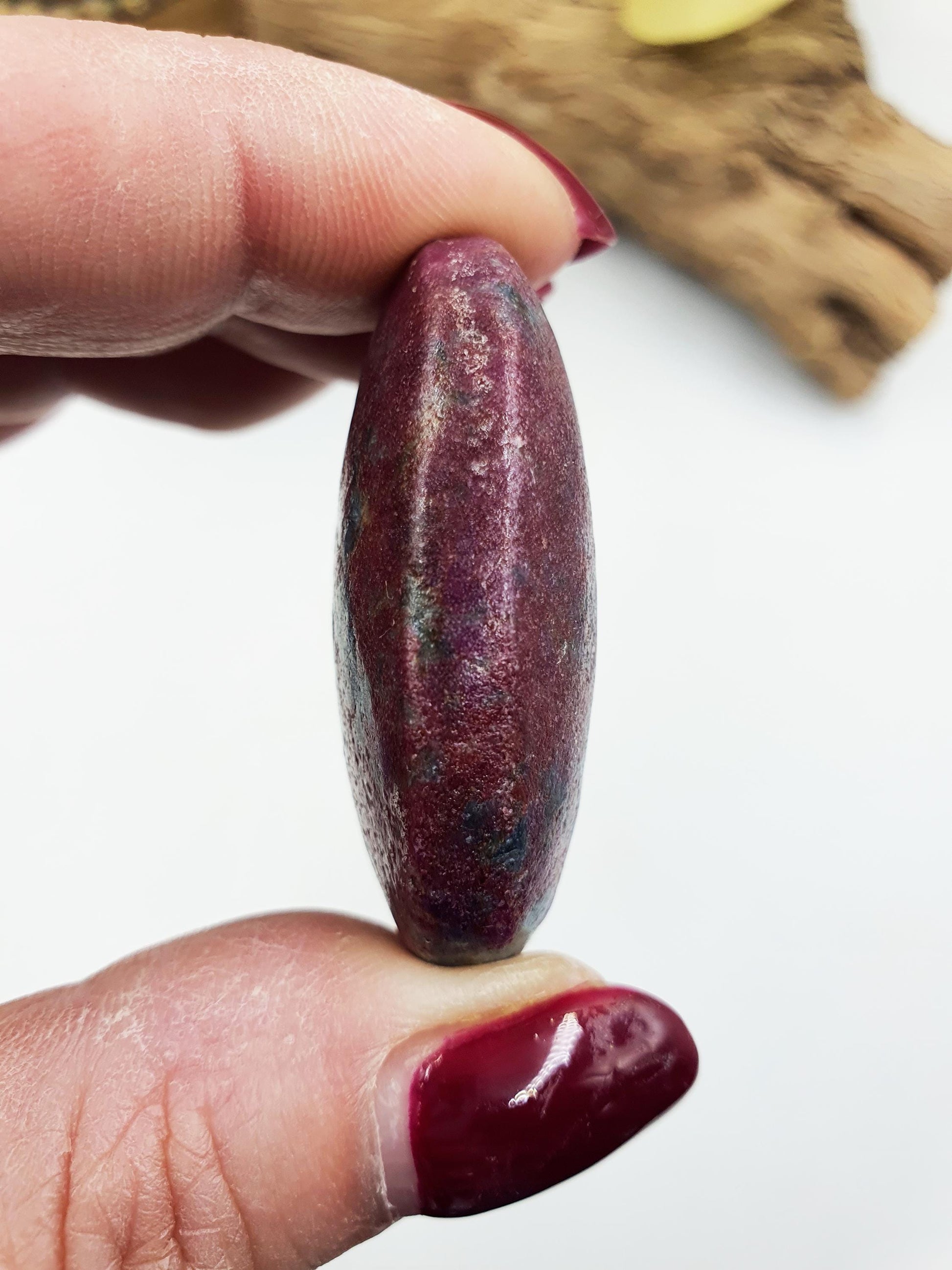 Ruby in Fuchsite Palm / Ruby in Fuchsite Palm Stone / UV Reactive Palm / Meditation Palm / Reiki Crystal Palm - 45g