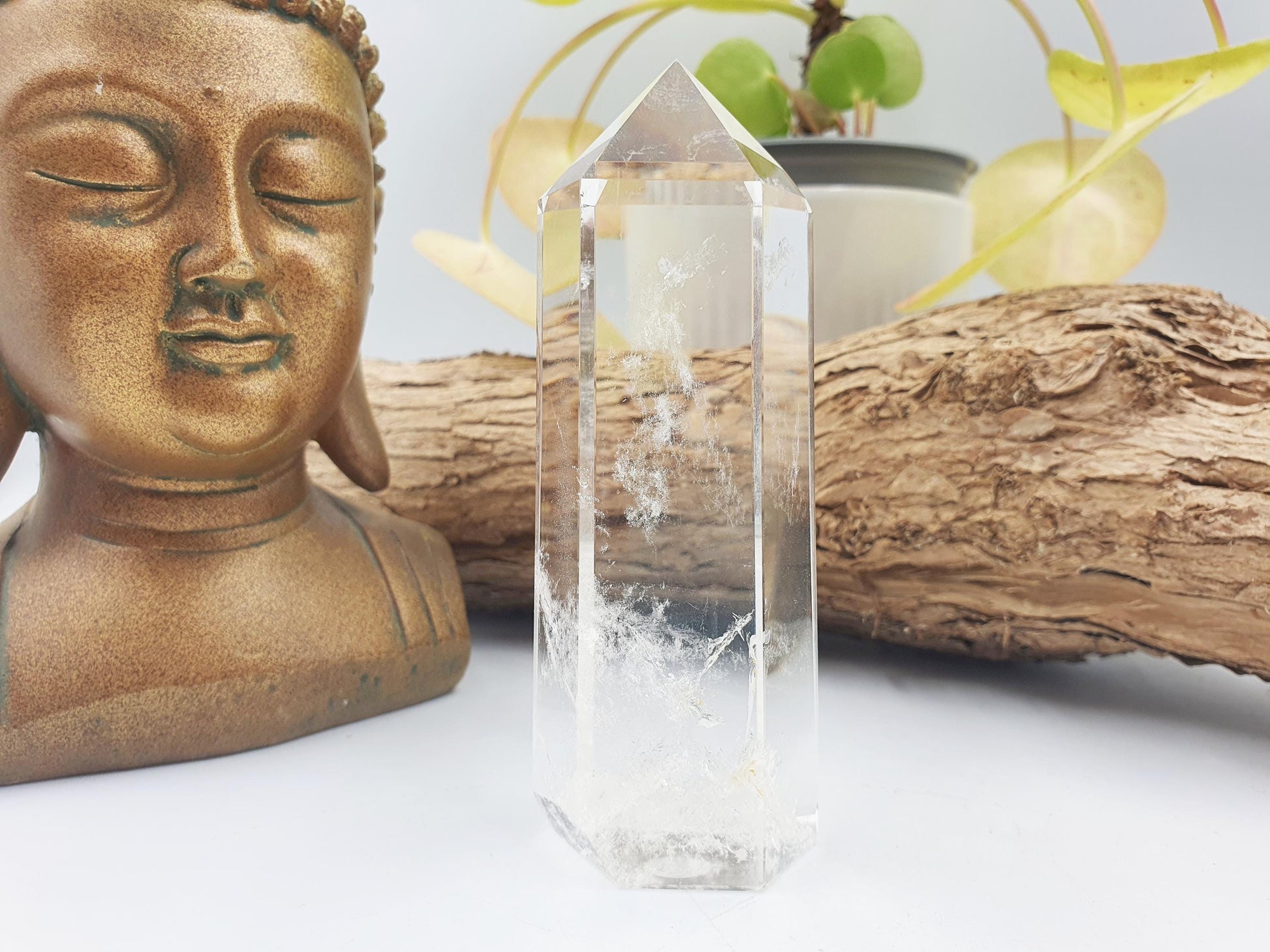 High Grade Clear Quartz Tower / Clear Quartz Point / Clear Quartz Obelisk / Healing Tower - 195g
