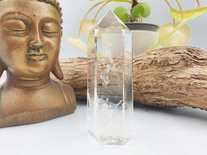 High Grade Clear Quartz Tower / Clear Quartz Point / Clear Quartz Obelisk / Healing Tower - 195g