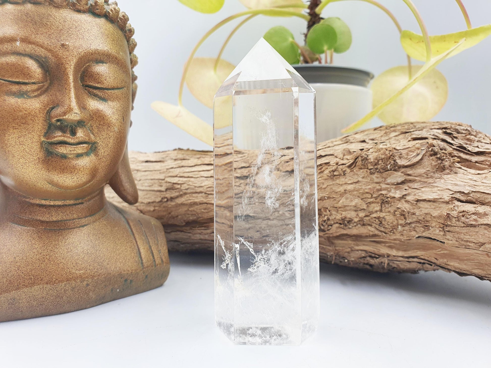 High Grade Clear Quartz Tower / Clear Quartz Point / Clear Quartz Obelisk / Healing Tower - 195g