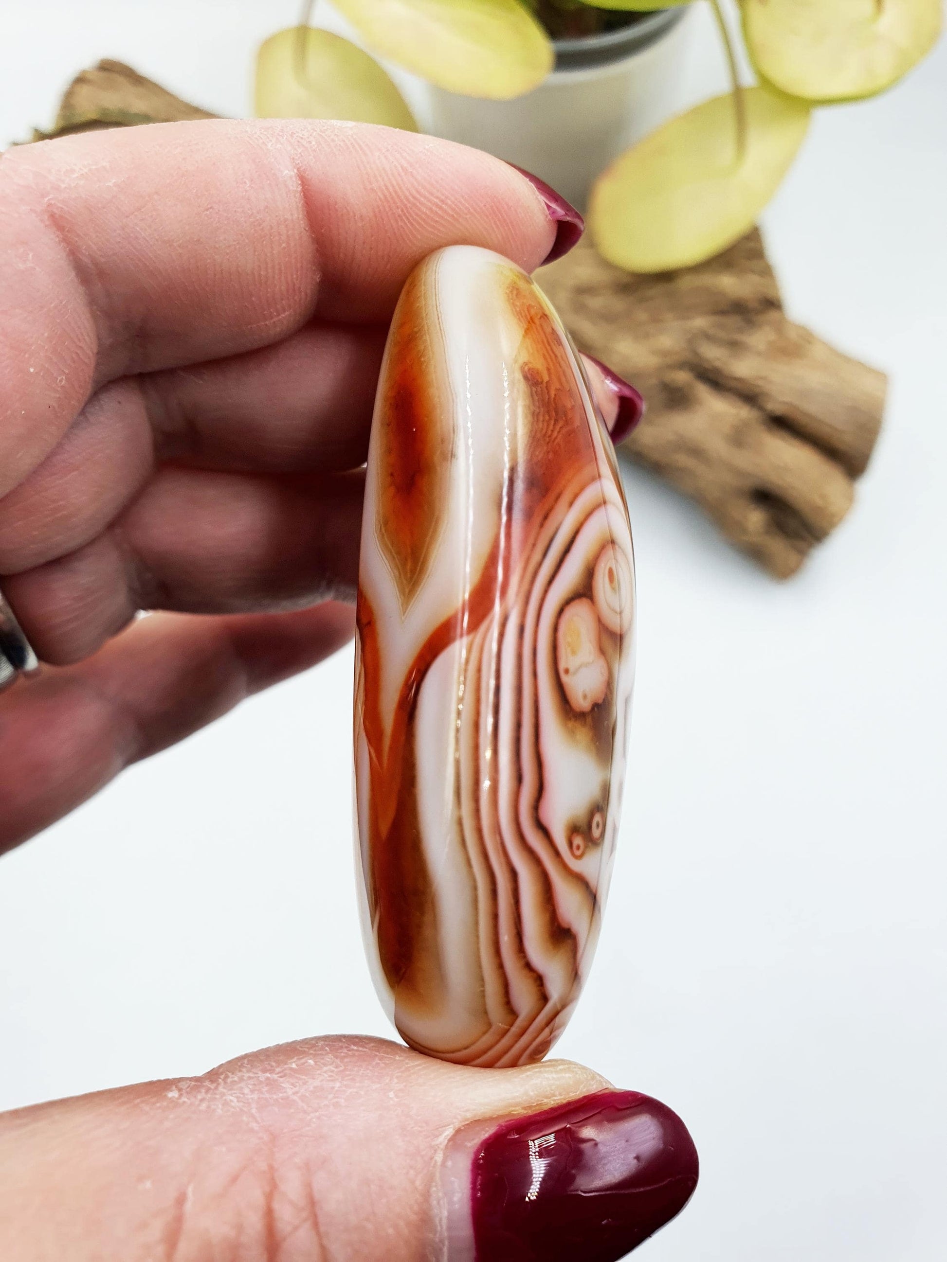 Unique Sardonyx Palm / Sardonyx Palm Stone / Healing Palm / Meditation Palm / Reiki Crystal Palm - 60g