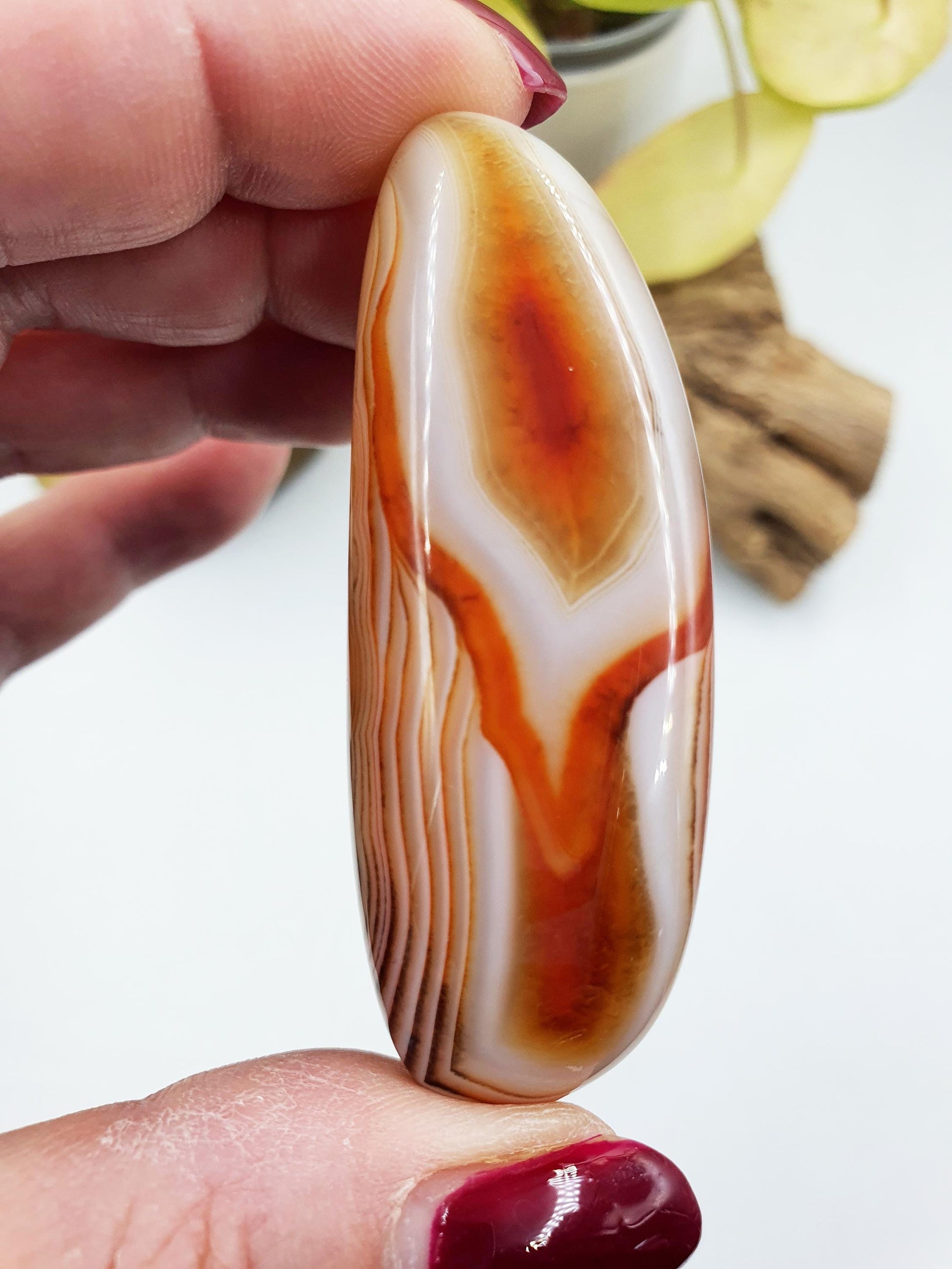 Unique Sardonyx Palm / Sardonyx Palm Stone / Healing Palm / Meditation Palm / Reiki Crystal Palm - 60g