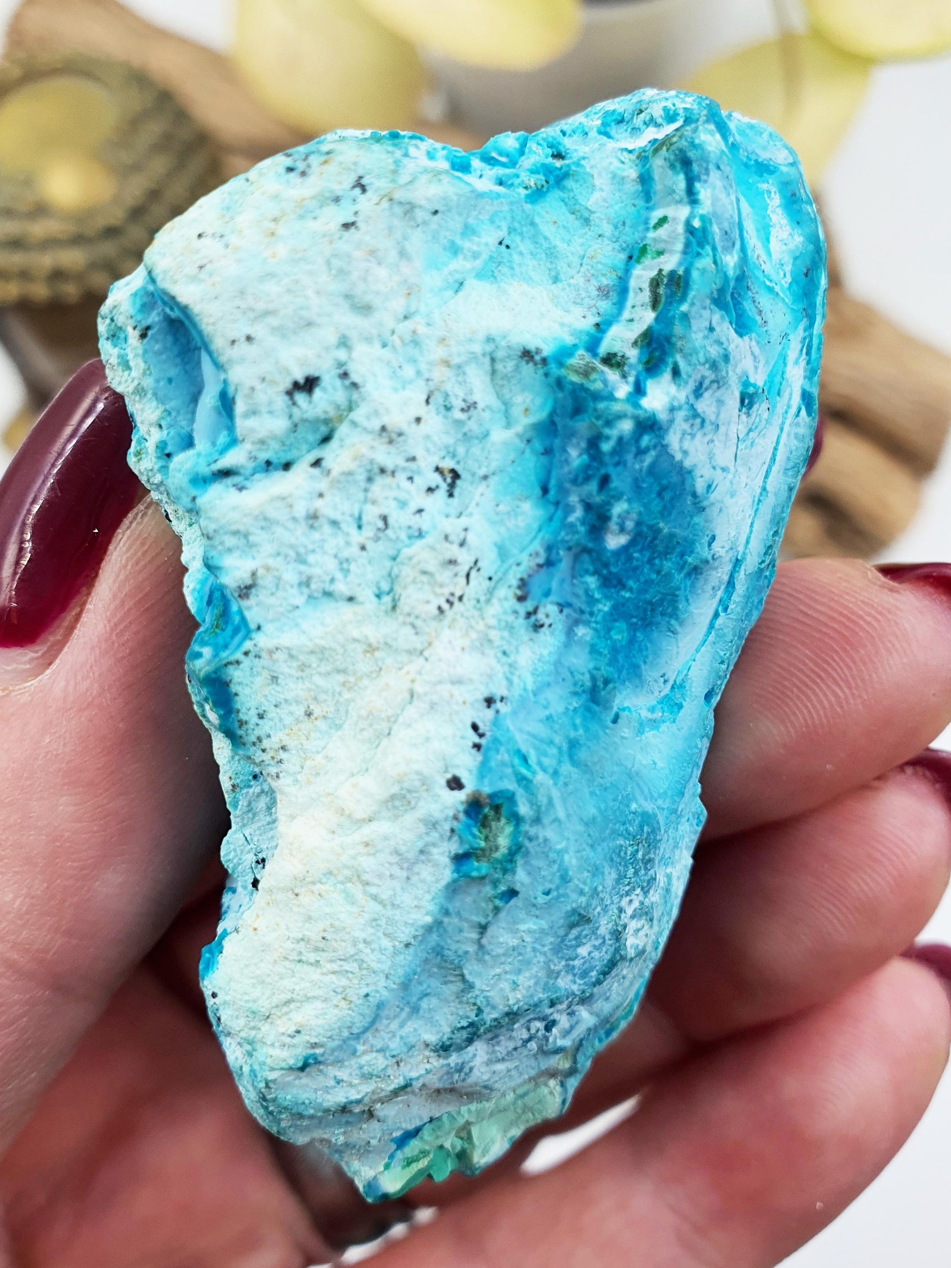 Stunning Raw Chrysocolla / Chrysocolla Crystal Specimen / Rough Chrysocolla / Chrysocolla Chunk - 130g