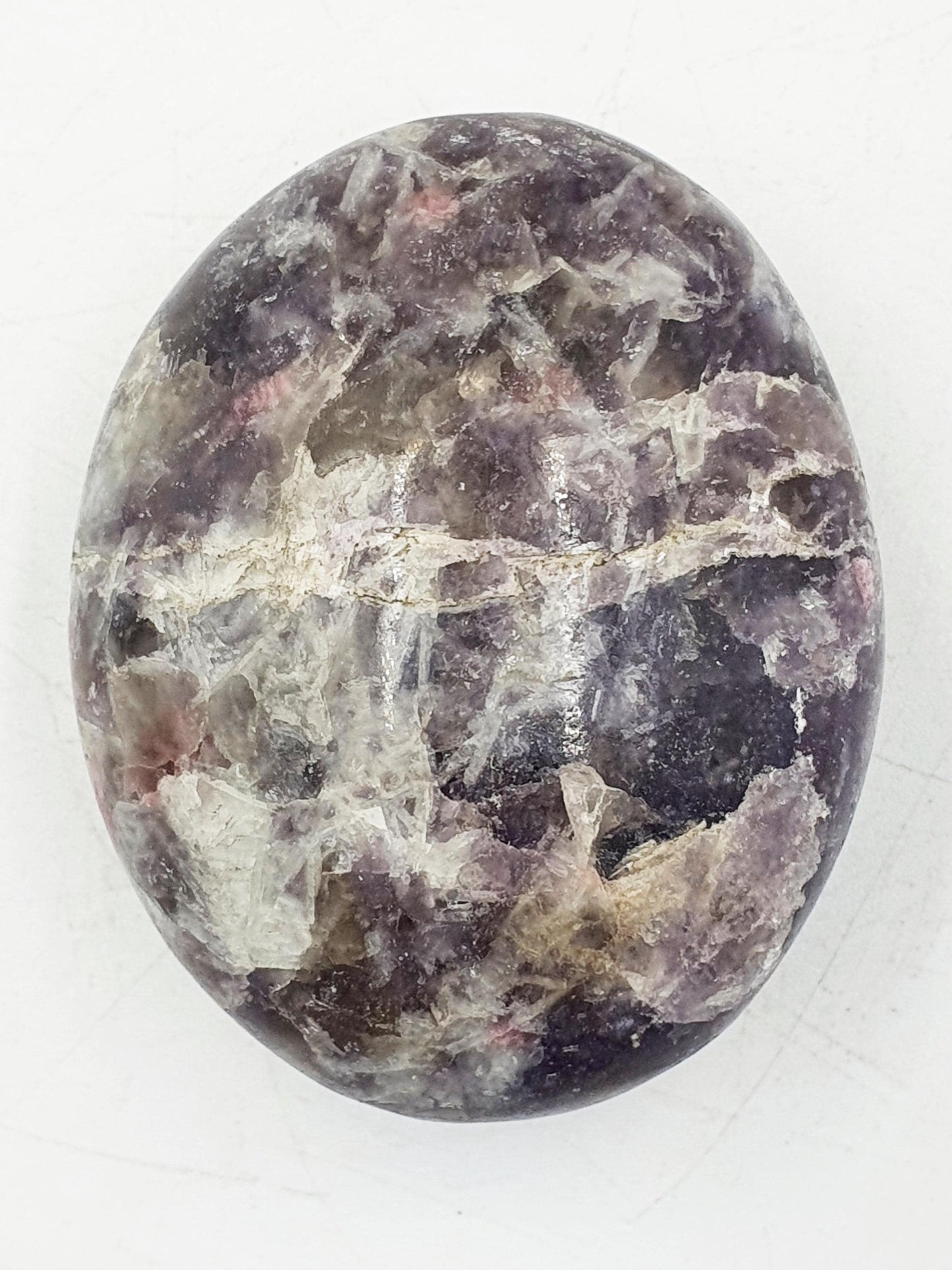 Pretty Unicorn Stone Palm / Unicorn Palm Stone / Pegmatite Palm / Pocket Crystal / Meditation Palm / Reiki Crystal Palm - 115g