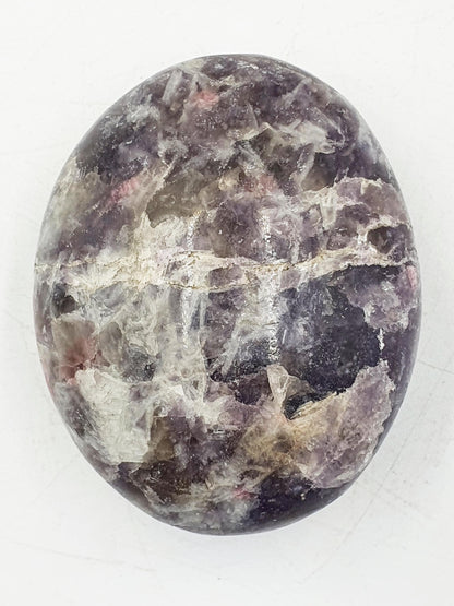 Pretty Unicorn Stone Palm / Unicorn Palm Stone / Pegmatite Palm / Pocket Crystal / Meditation Palm / Reiki Crystal Palm - 115g