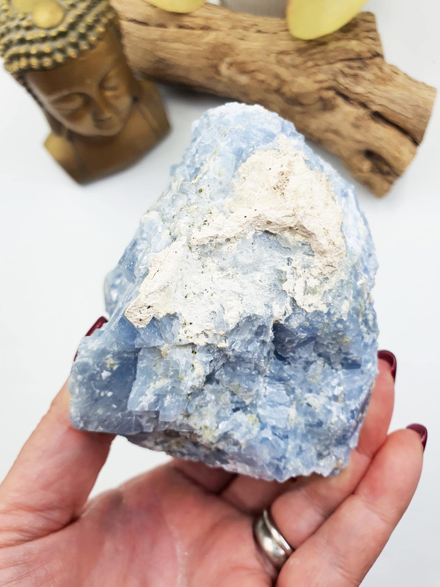 Stunning Large Raw Celestite / Raw Celestite Specimen / Sparkly Large Raw Celestite Piece / Celstite Chunk - 945g
