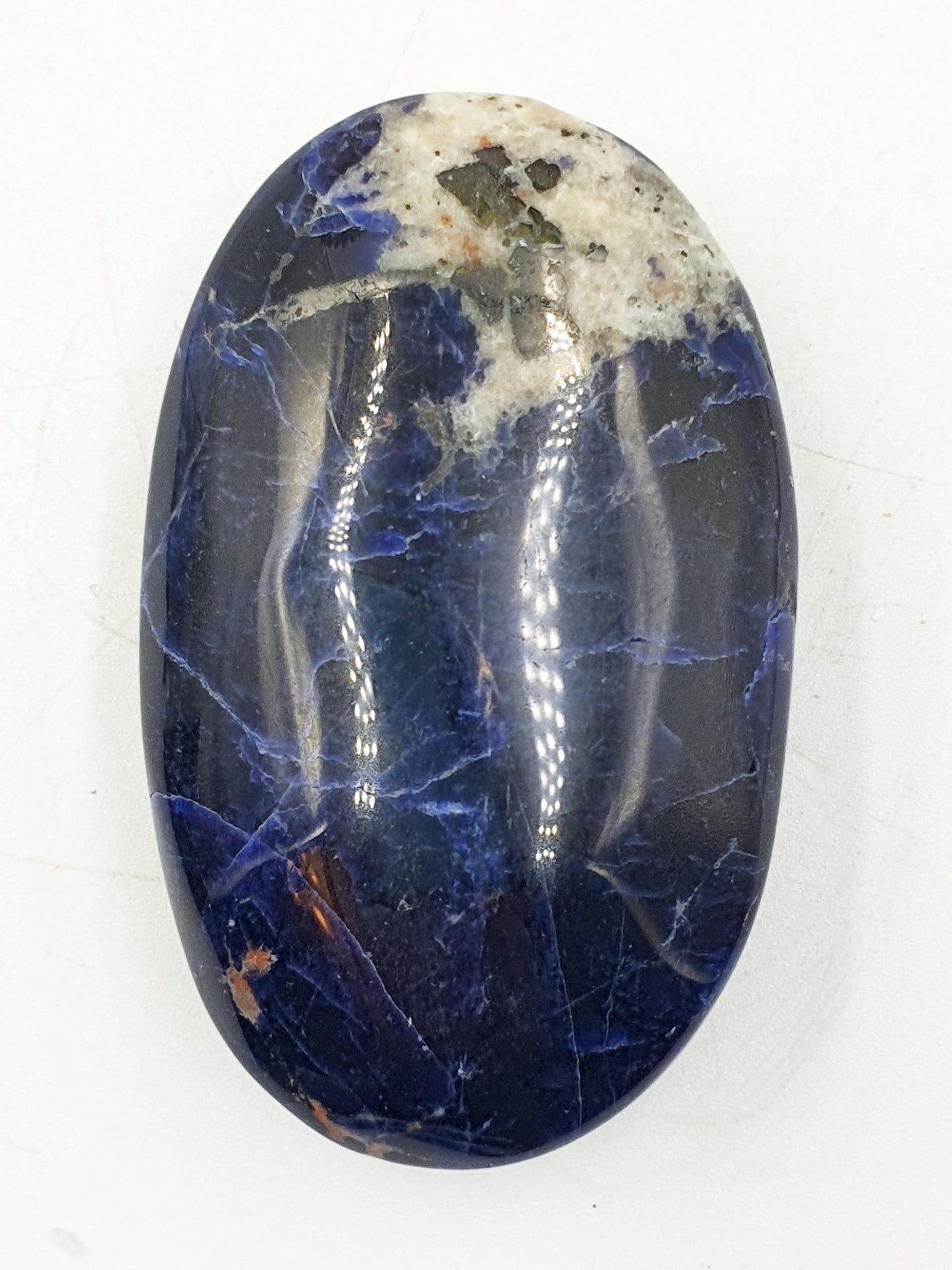 Beautiful Sodalite Palm / Sunset Sodalite Palm Stone / Pocket Crystal / Meditation Palm / Reiki Crystal Palm - 75g