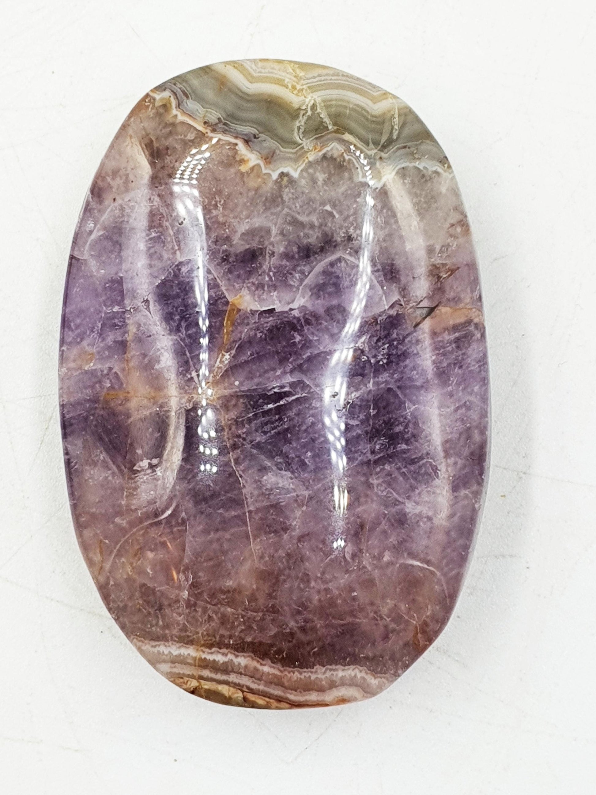 Beautiful Amethyst Agate Palm / Amethyst Agate Palm Stone / Amethyst Palm / Amethyst Agate / Reiki Crystal Palm - 65g