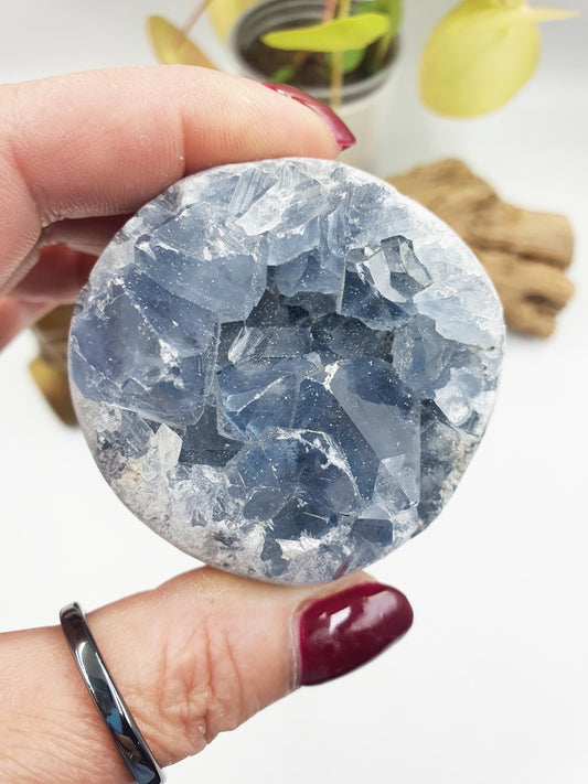Large Raw Celestite / Raw spherical Celestite / Celestite Geode / Celestite Specimen - 230g