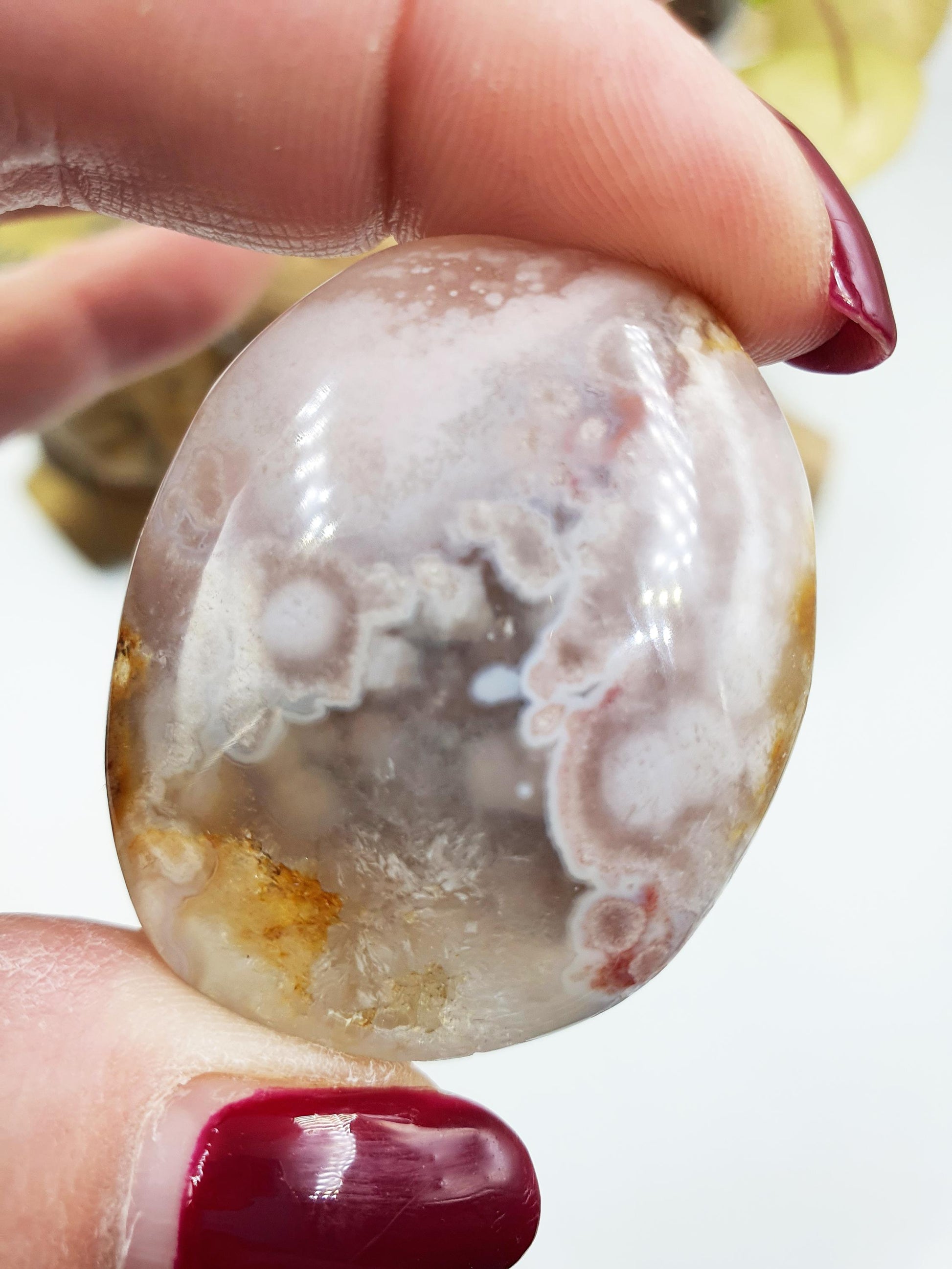 Little Pink Amethyst Palm / Pink Amethyst Palm Stone / Pocket Crystal / Meditation Palm / Reiki Crystal Palm - 25g