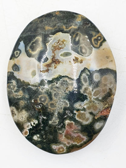 Beautiful Orbicular Ocean Jasper Palm / Orbicular OJ Palm Stone / High Grade OJ Palm / OJ Collectors Crystal - 65g