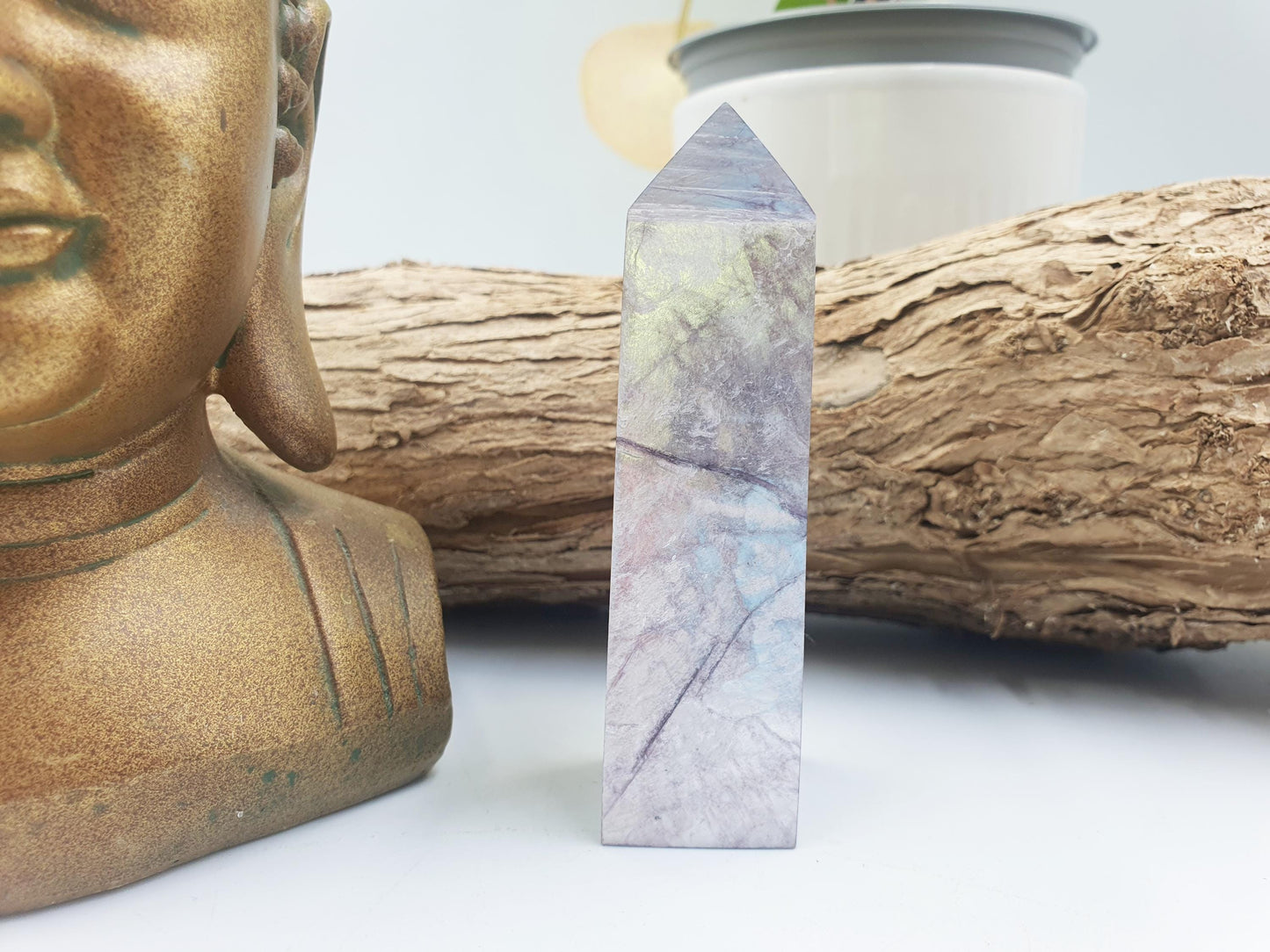Flashy Purple Mica Point / Purple Mica Tower / Lepidolite Point / Purple Mica Obelisk / Healing Tower - 100g
