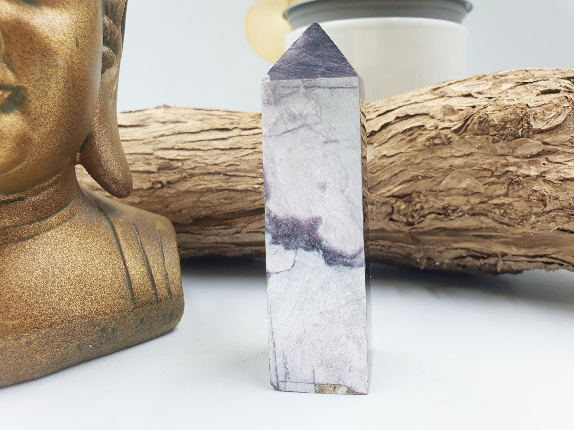 Flashy Purple Mica Point / Purple Mica Tower / Lepidolite Point / Purple Mica Obelisk / Healing Tower - 100g