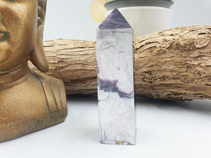Flashy Purple Mica Point / Purple Mica Tower / Lepidolite Point / Purple Mica Obelisk / Healing Tower - 100g