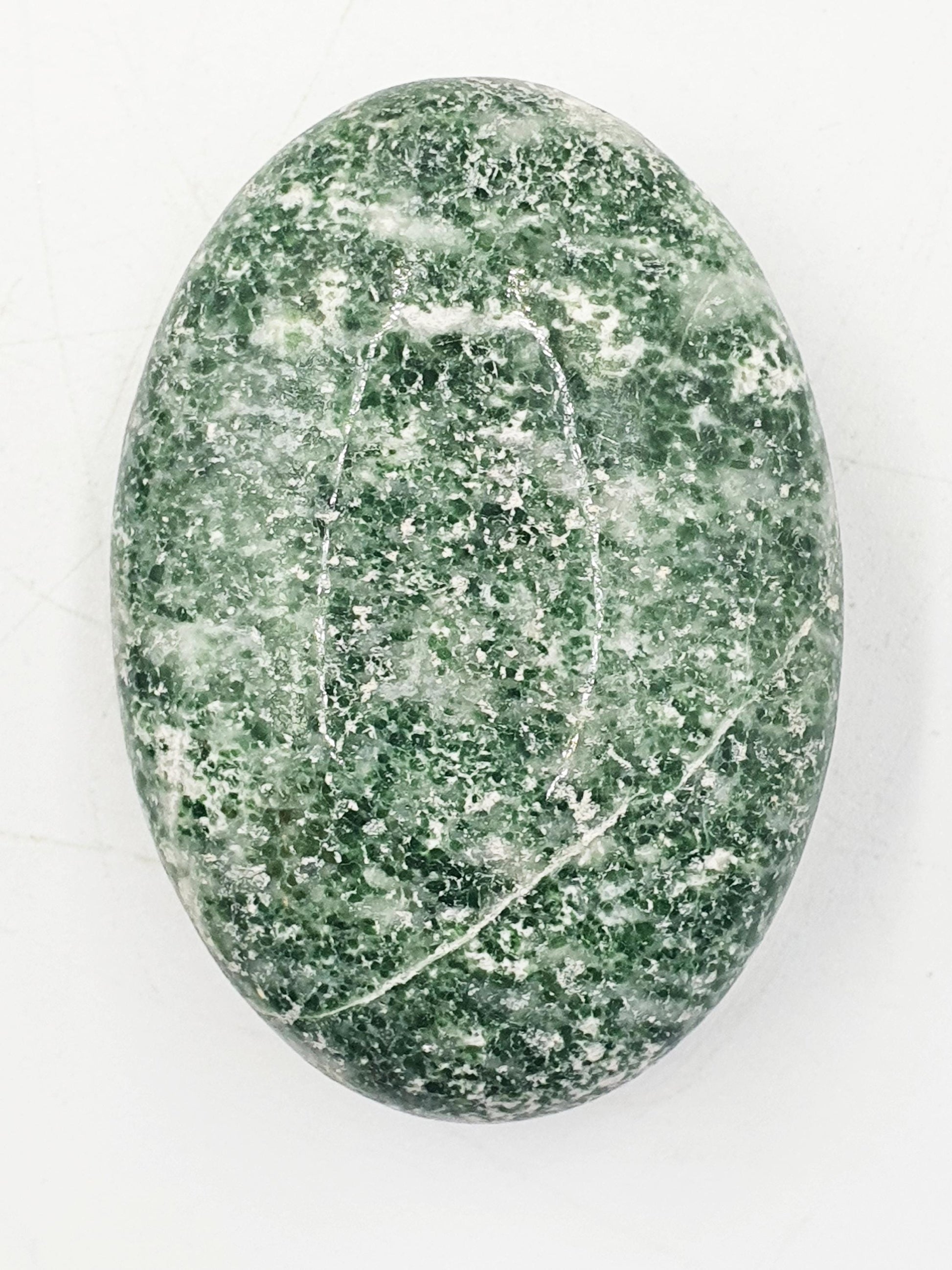 Tree Agate Palm / Tree Agate Palm Stone / Grass Agate Palm / Reiki Crystal Palm / Meditation Palm - 105g