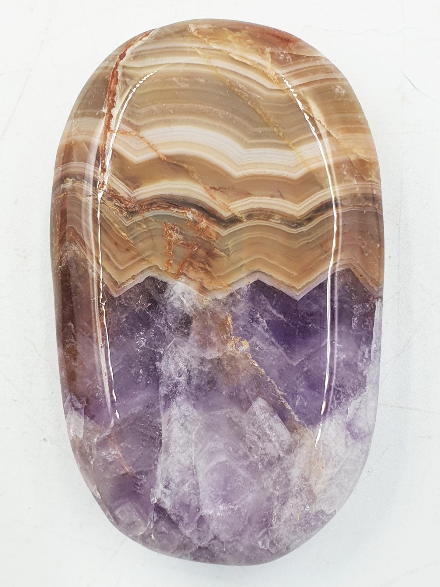 Beautiful Amethyst Agate Palm / Amethyst Agate Palm Stone / Amethyst Palm / Amethyst Agate / Reiki Crystal Palm - 65g