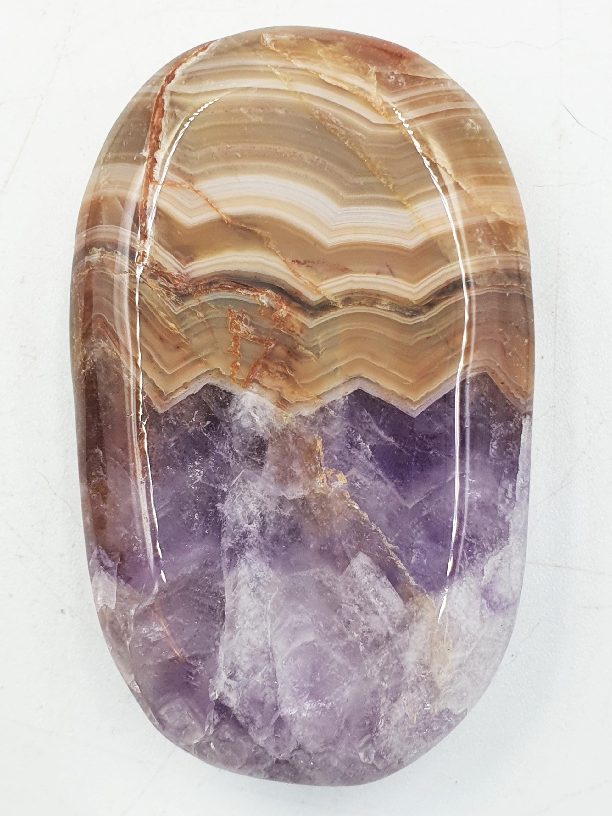 Beautiful Amethyst Agate Palm / Amethyst Agate Palm Stone / Amethyst Palm / Amethyst Agate / Reiki Crystal Palm - 65g