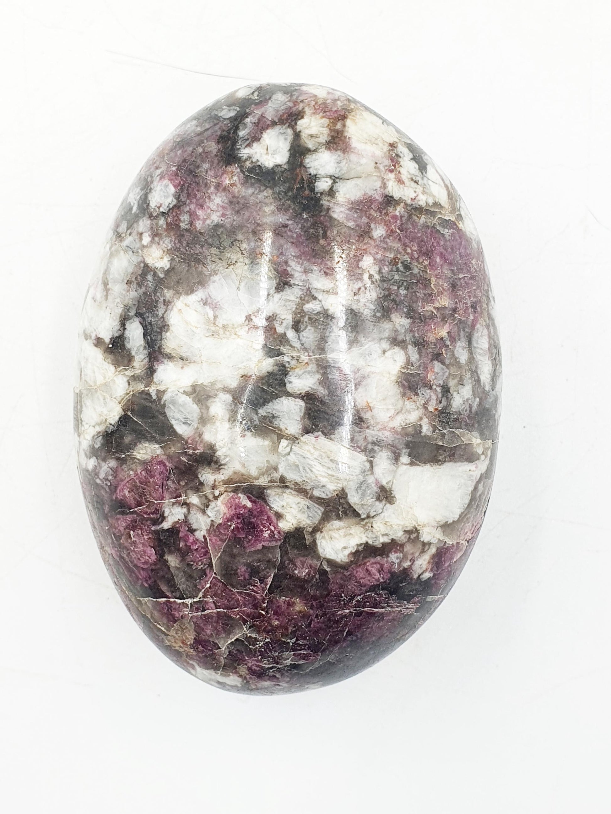 Stunning Plum Tourmaline Palm / Plum Blossom Tourmaline Palm Stone / Pocket Stone / Meditation Palm - 175g