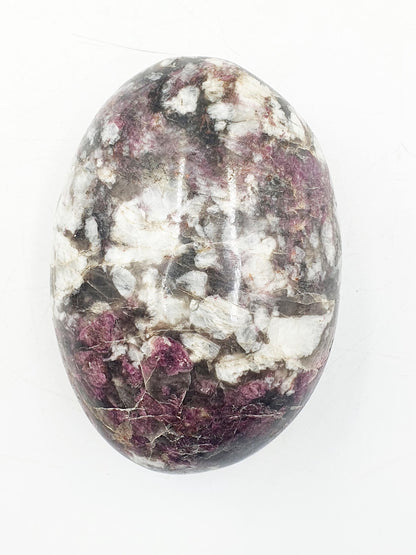 Stunning Plum Tourmaline Palm / Plum Blossom Tourmaline Palm Stone / Pocket Stone / Meditation Palm - 175g