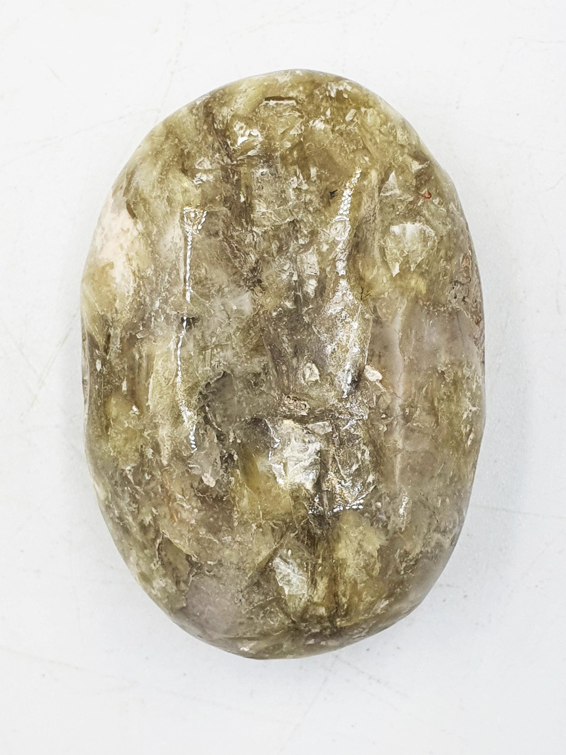 Muscovite (Golden Mica) Palm / Muscovite (Golden Mica) Palmstone / Golden Lepidolite Palm / Meditation Palm - 62g