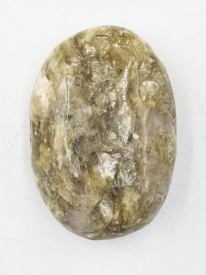 Muscovite (Golden Mica) Palm / Muscovite (Golden Mica) Palmstone / Golden Lepidolite Palm / Meditation Palm - 62g