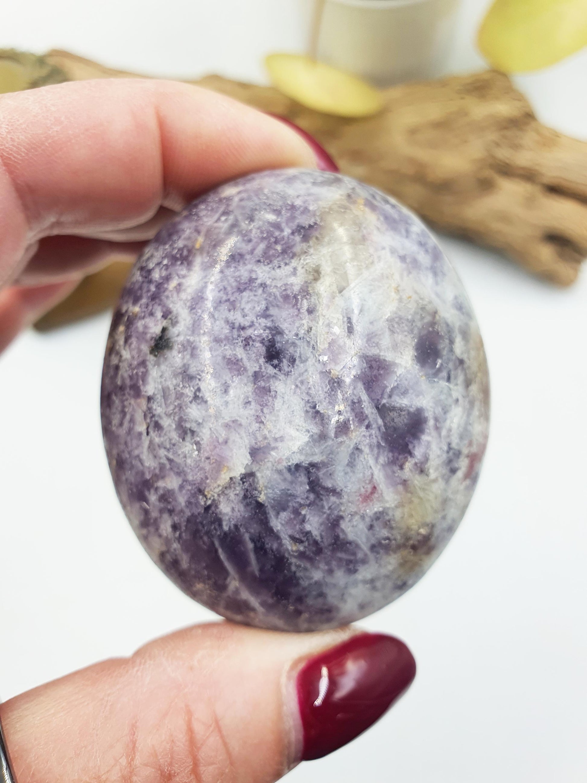 Large Unicorn Stone Palm / Sparkly Unicorn Palm Stone / Pegmatite Palm / Pocket Crystal / Meditation Palm / Reiki Crystal Palm - 125g