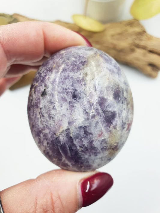 Large Unicorn Stone Palm / Sparkly Unicorn Palm Stone / Pegmatite Palm / Pocket Crystal / Meditation Palm / Reiki Crystal Palm - 125g