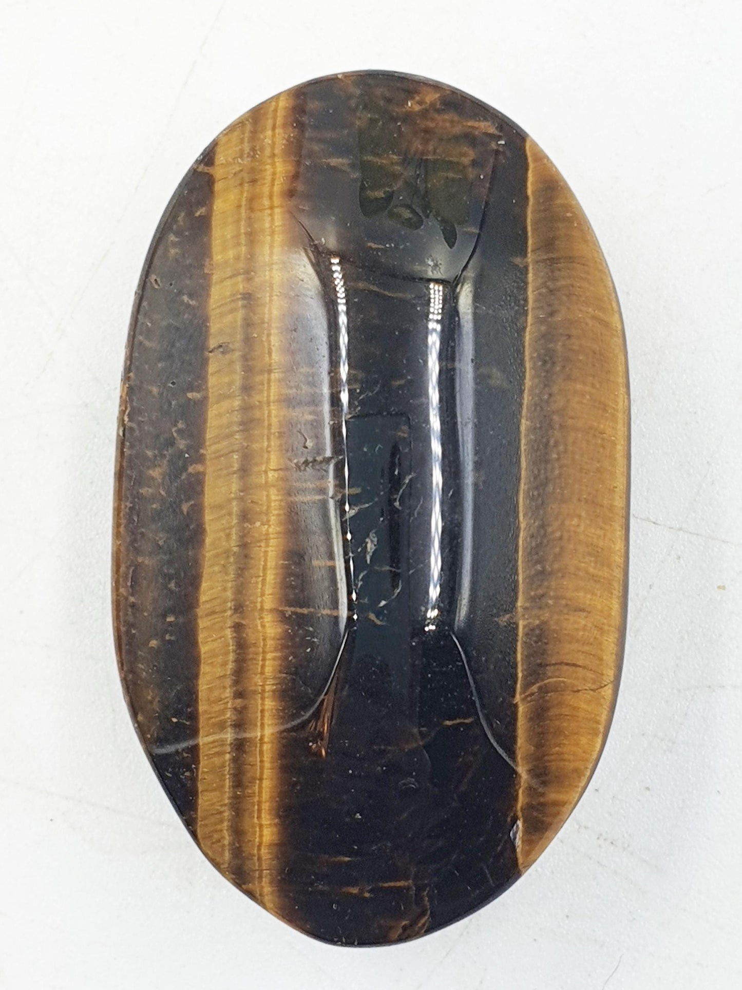 Little Flashy Yellow Tigers Eye Palm / Tiger's Eye Palm Stone / Pocket Crystal / Meditation Palm / Reiki Crystal Palm - 40g