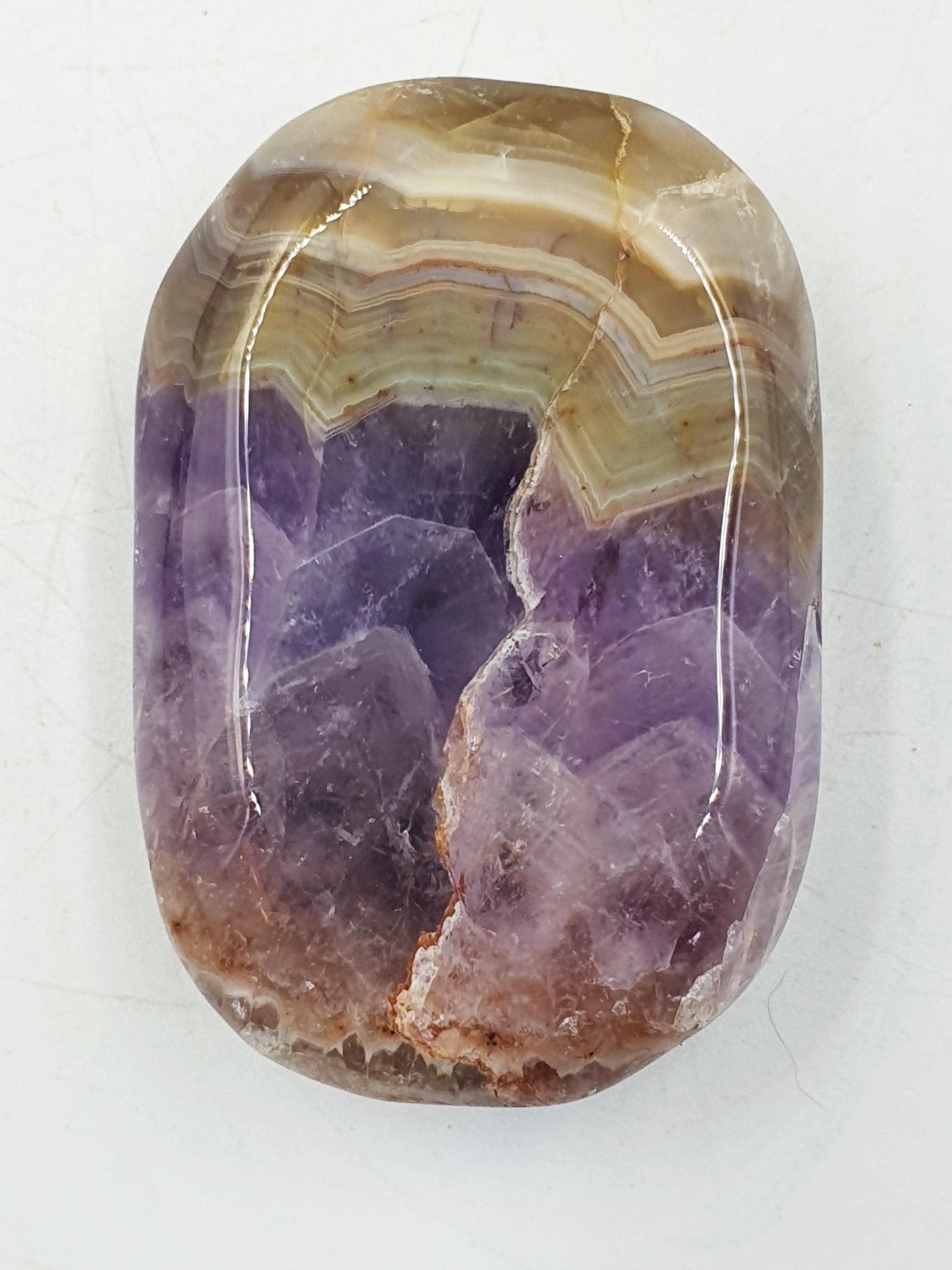 Beautiful Amethyst Agate Palm / Amethyst Agate Palm Stone / Amethyst Palm / Amethyst Agate / Reiki Crystal Palm - 100g