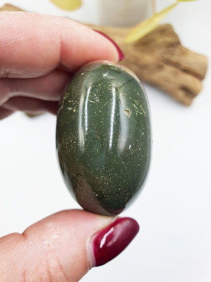 Ocean Jasper Palm / Ocean Jasper Palm stone / OJ Palm / Pocket Crystal / Meditation Palm - 95g