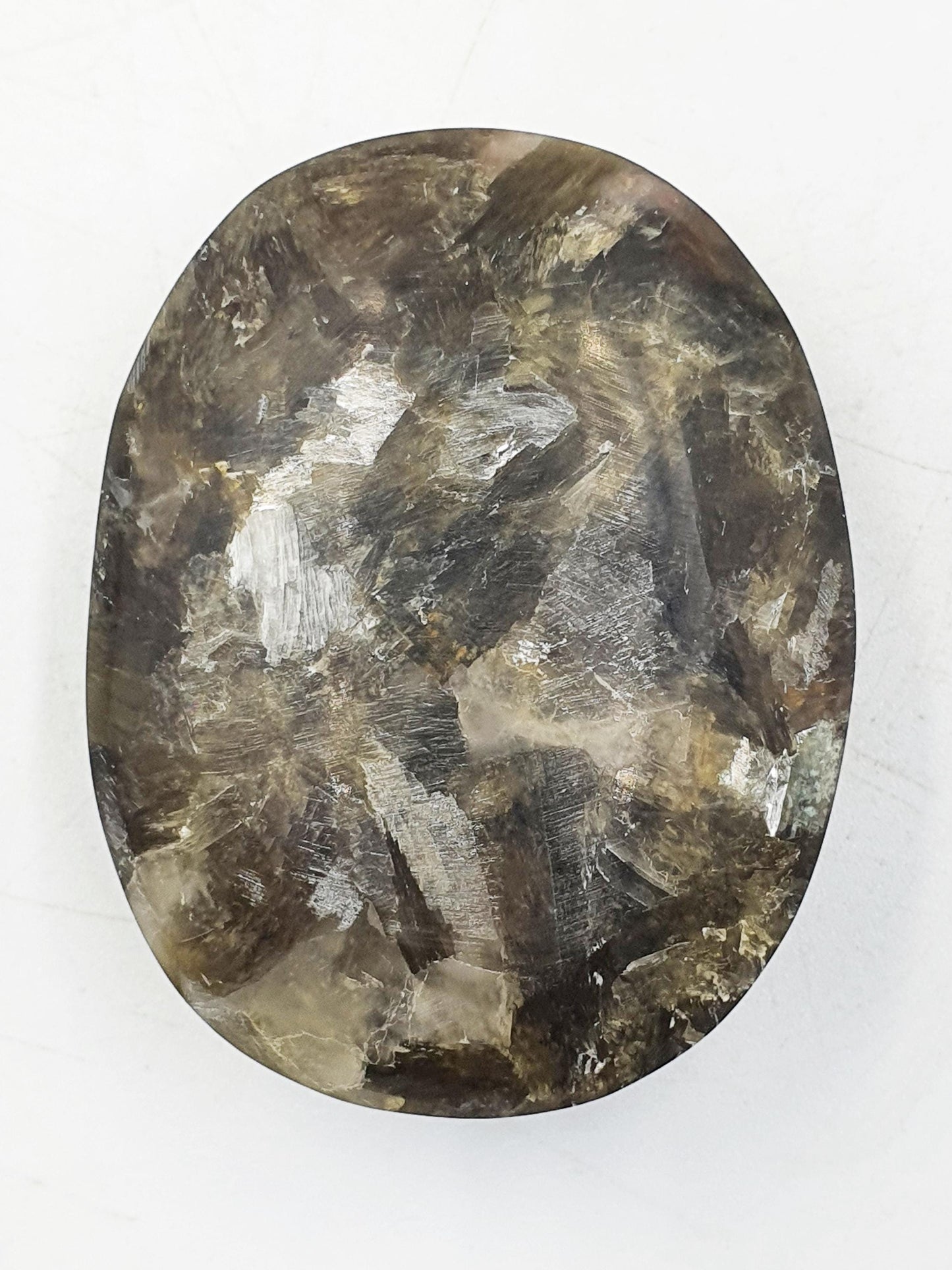 Muscovite (Golden Mica) Palm / Muscovite (Golden Mica) Palmstone / Golden Lepidolite Palm / Meditation Palm - 90g