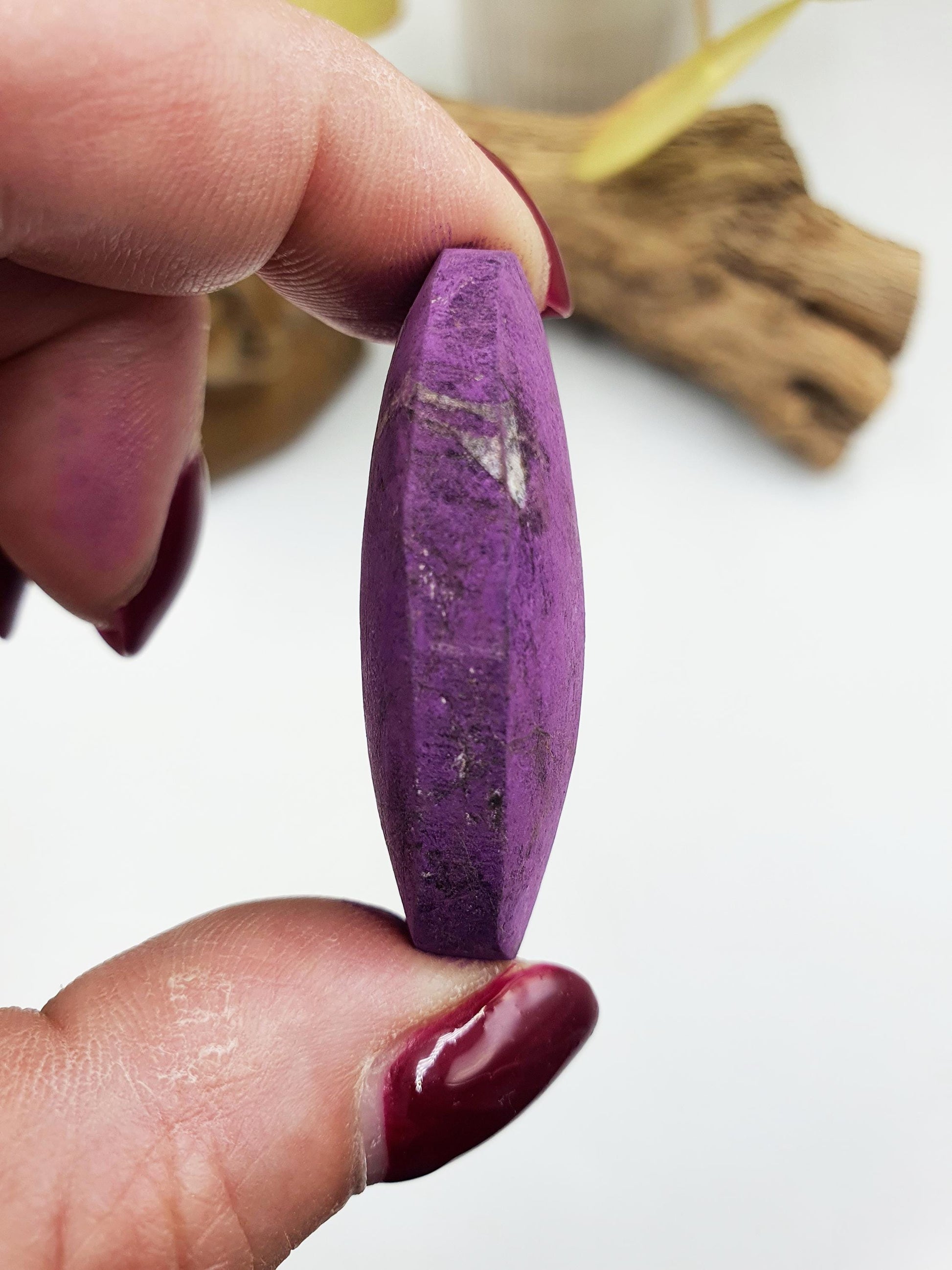 Cute Little Purpurite Palm / Purpurite Palm Stone / Purpurite Pocket Stone / Rare Palm Stone / Meditation Palm - 35g