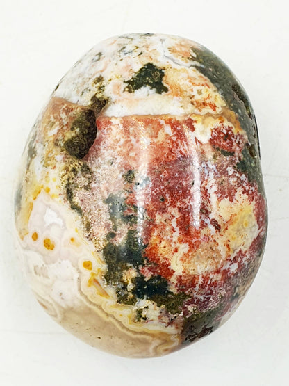 Beautiful Colourful Ocean Jasper Palm / Ocean Jasper Palm stone / OJ Palm / Pocket Crystal / Meditation Palm / Reiki Crystal Palm - 130g
