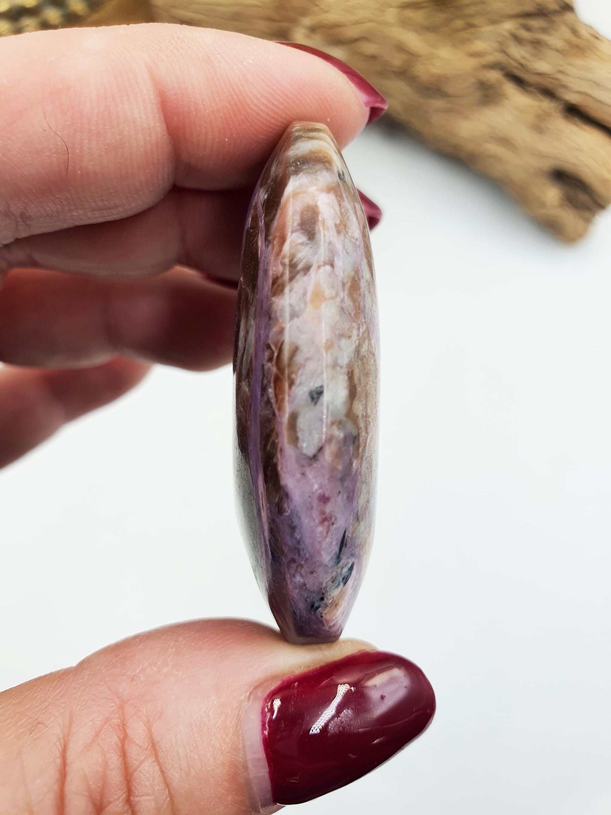 Gorgeous Charoite Palm / Charoite Palm Stone / Meditation Palm / Pocket Crystal / Collectors Palm - 40g