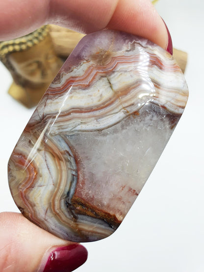 Beautiful Unique Amethyst Agate Palm / Amethyst Agate Palm Stone / Amethyst Palm / Amethyst Agate / Reiki Crystal Palm - 85g