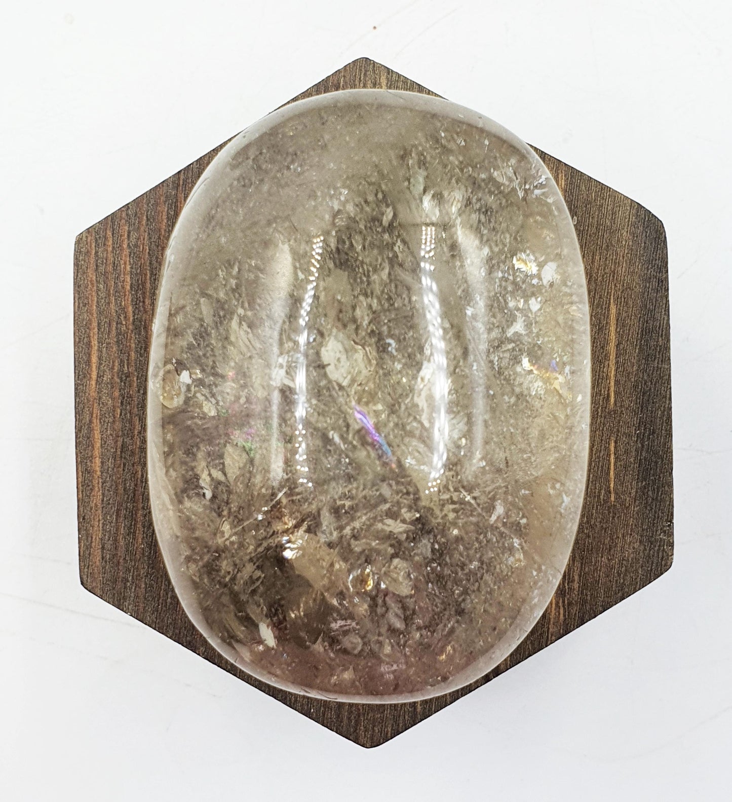 Stunning Sparkly Smoky Quartz Palm full of rainbows / Large Unique Smoky Quartz Palm Stone / Meditation Palm / Reiki Crystal Palm - 235g
