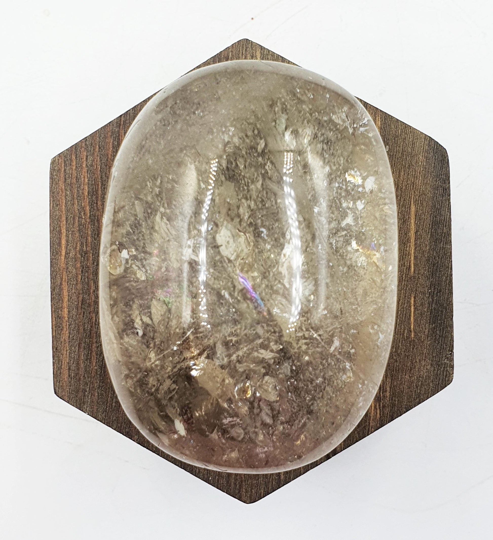 Stunning Sparkly Smoky Quartz Palm full of rainbows / Large Unique Smoky Quartz Palm Stone / Meditation Palm / Reiki Crystal Palm - 235g